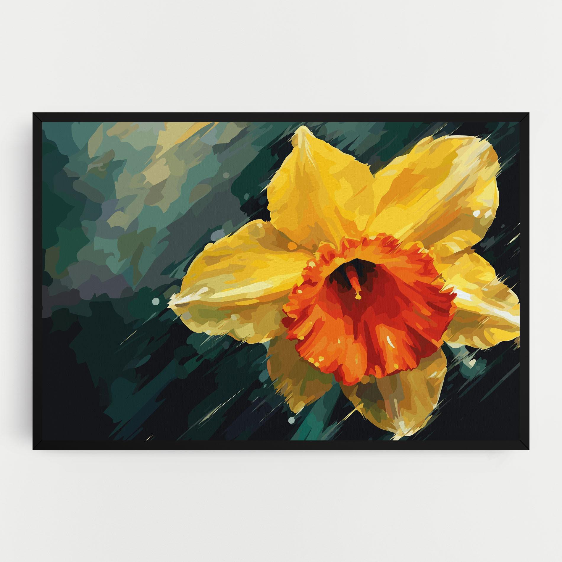 Leinwandbild Yellow Flower Art mockup 0
