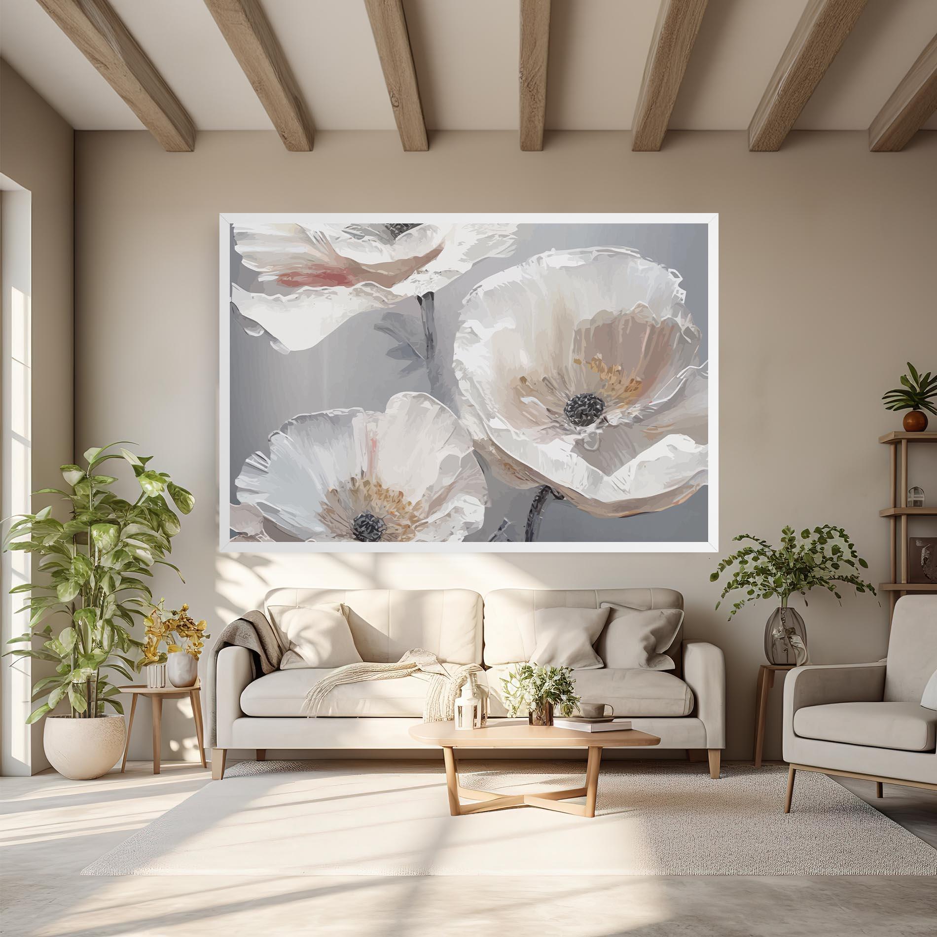 Leinwandbild Cream Mix Flower mockup 6