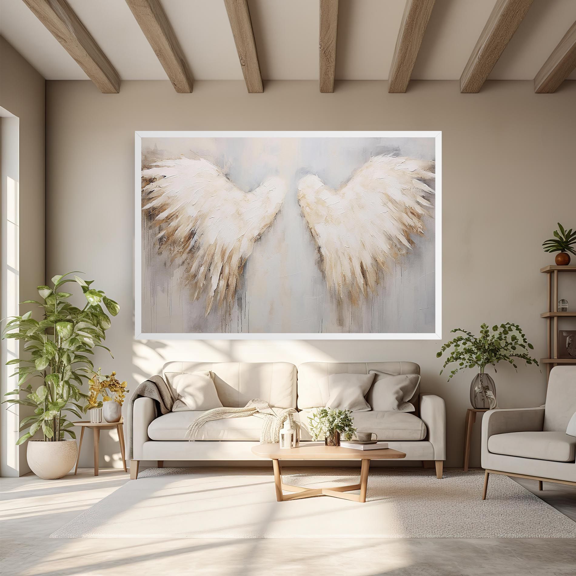 Cream White Wings mockup 6