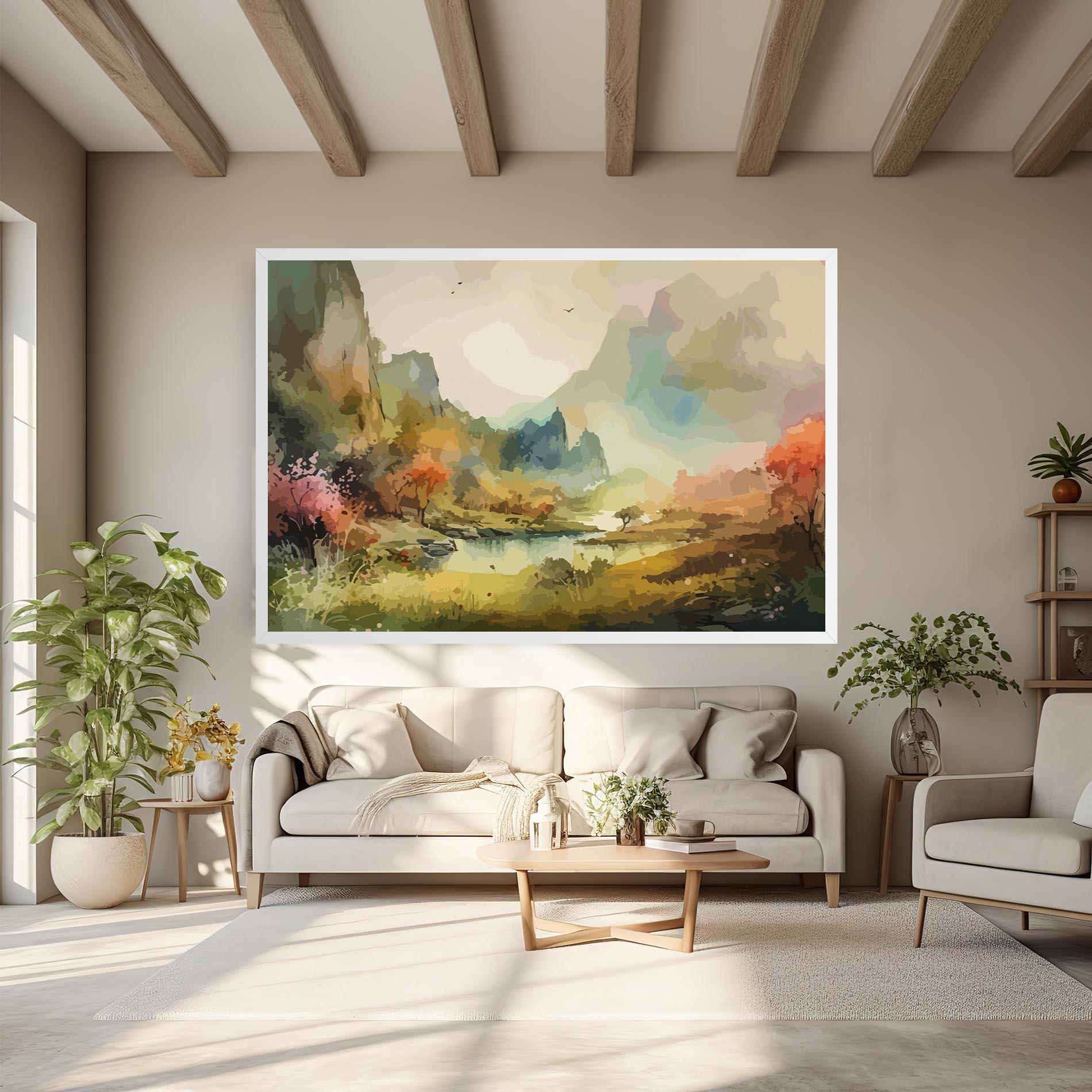 Leinwandbild Nature Painting mockup 6