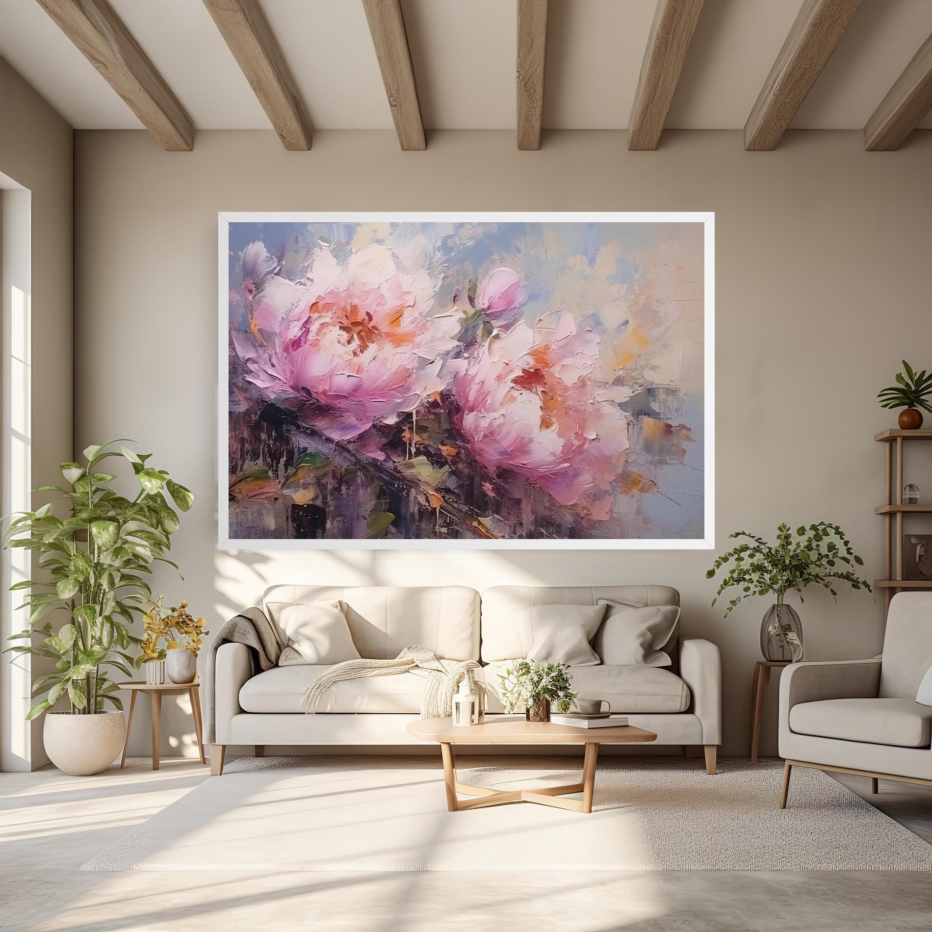 Leinwandbild Peony Art mockup 6