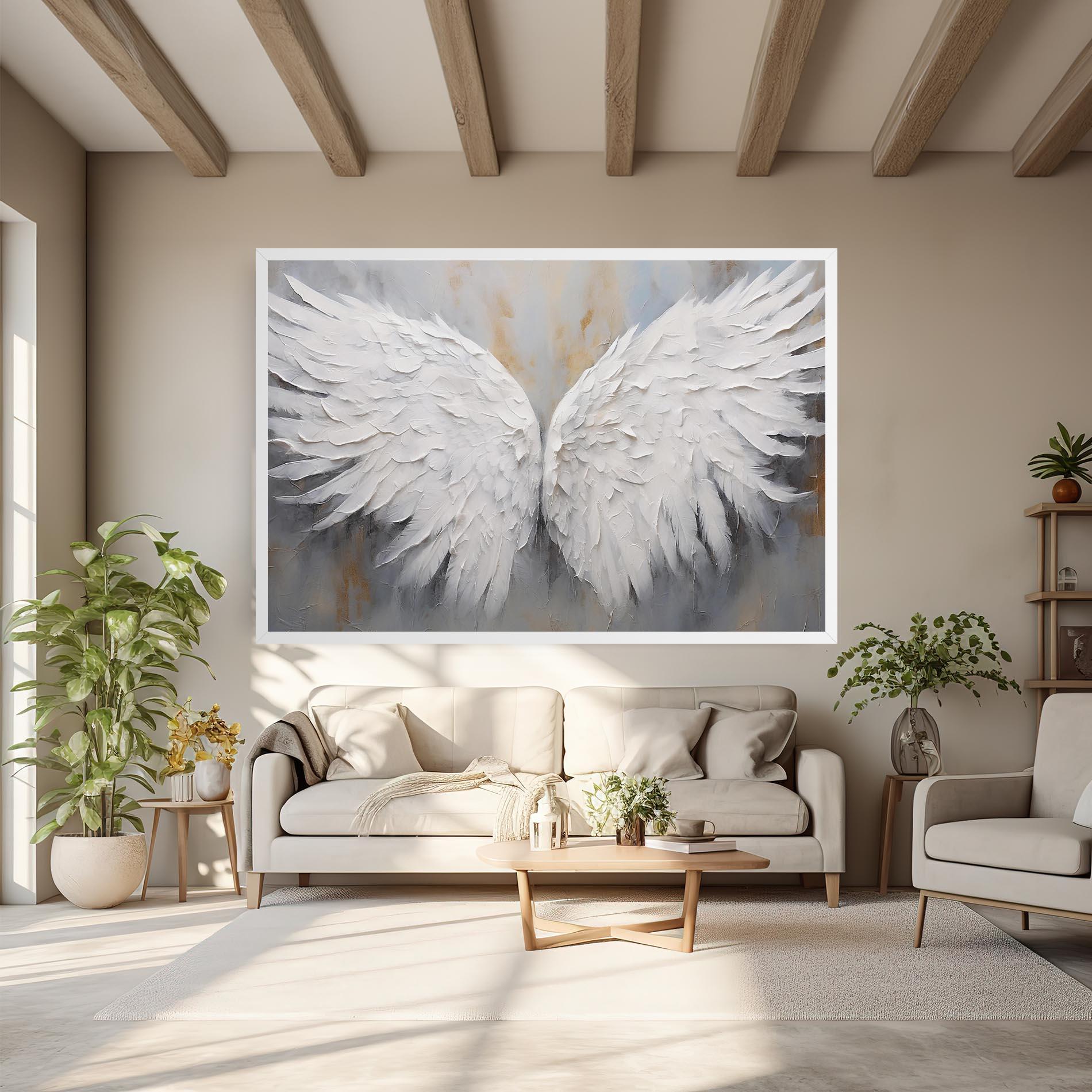 Leinwandbild Pretty Angel Wings mockup 6