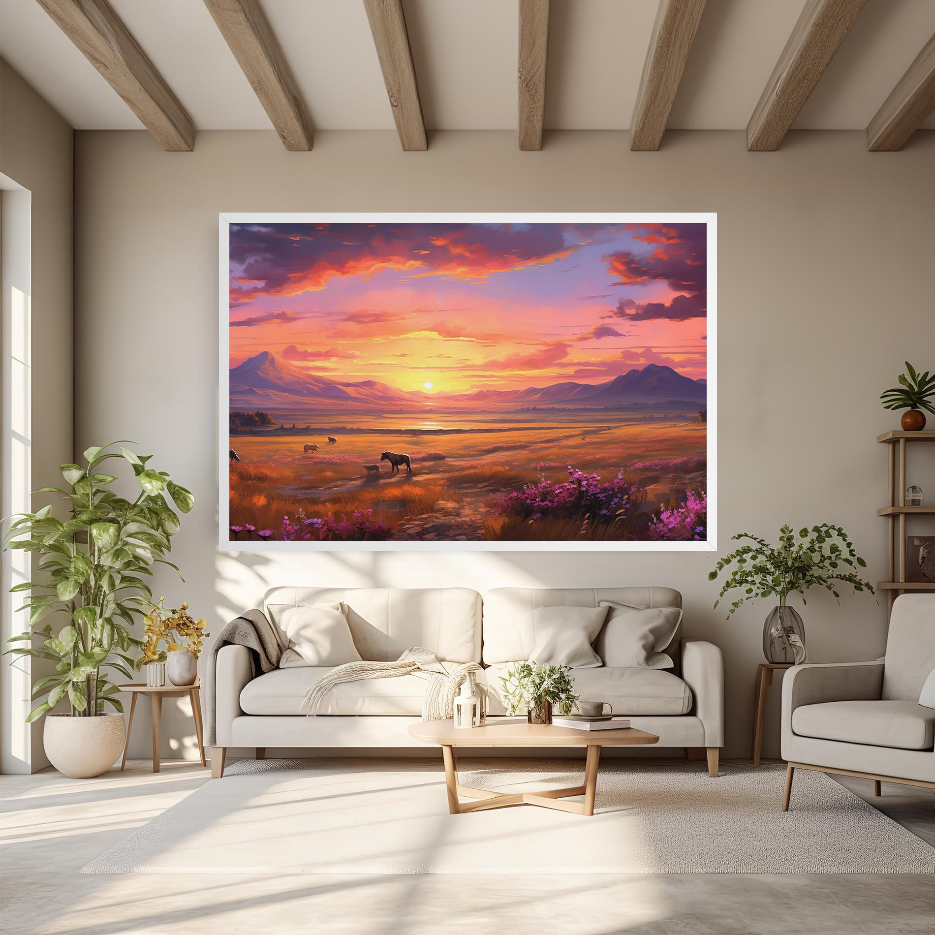 Leinwandbild Wild Horses Art mockup 6