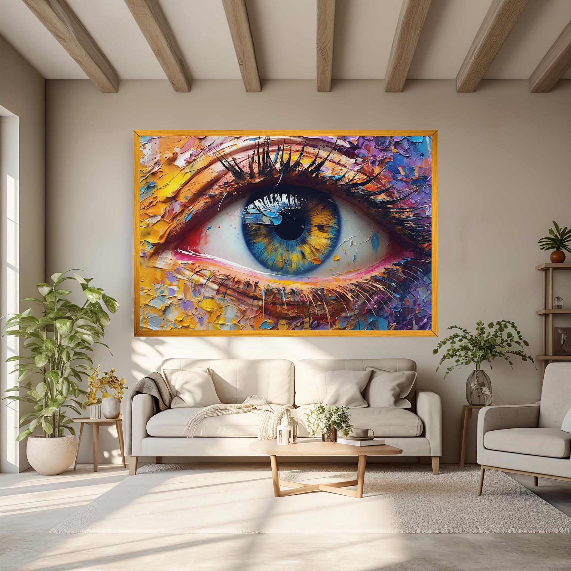 Leinwandbild Blue Eyes Art mockup 6