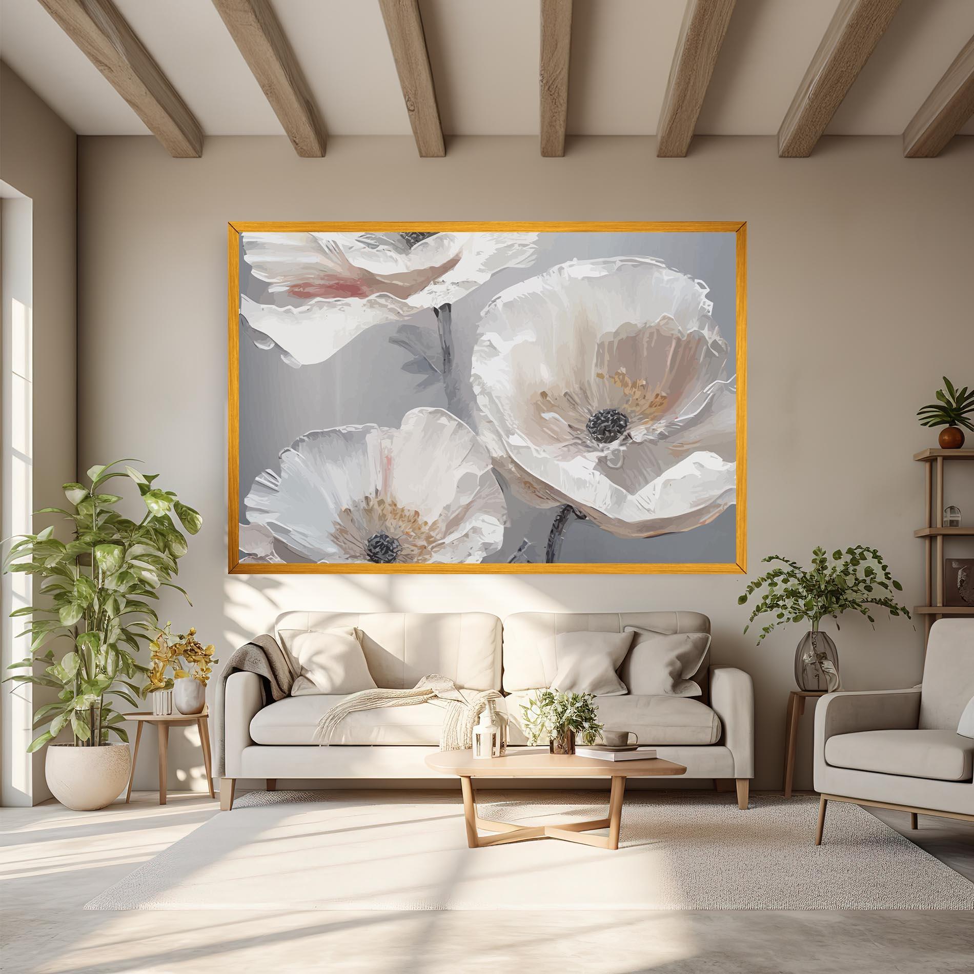 Leinwandbild Cream Mix Flower mockup 6