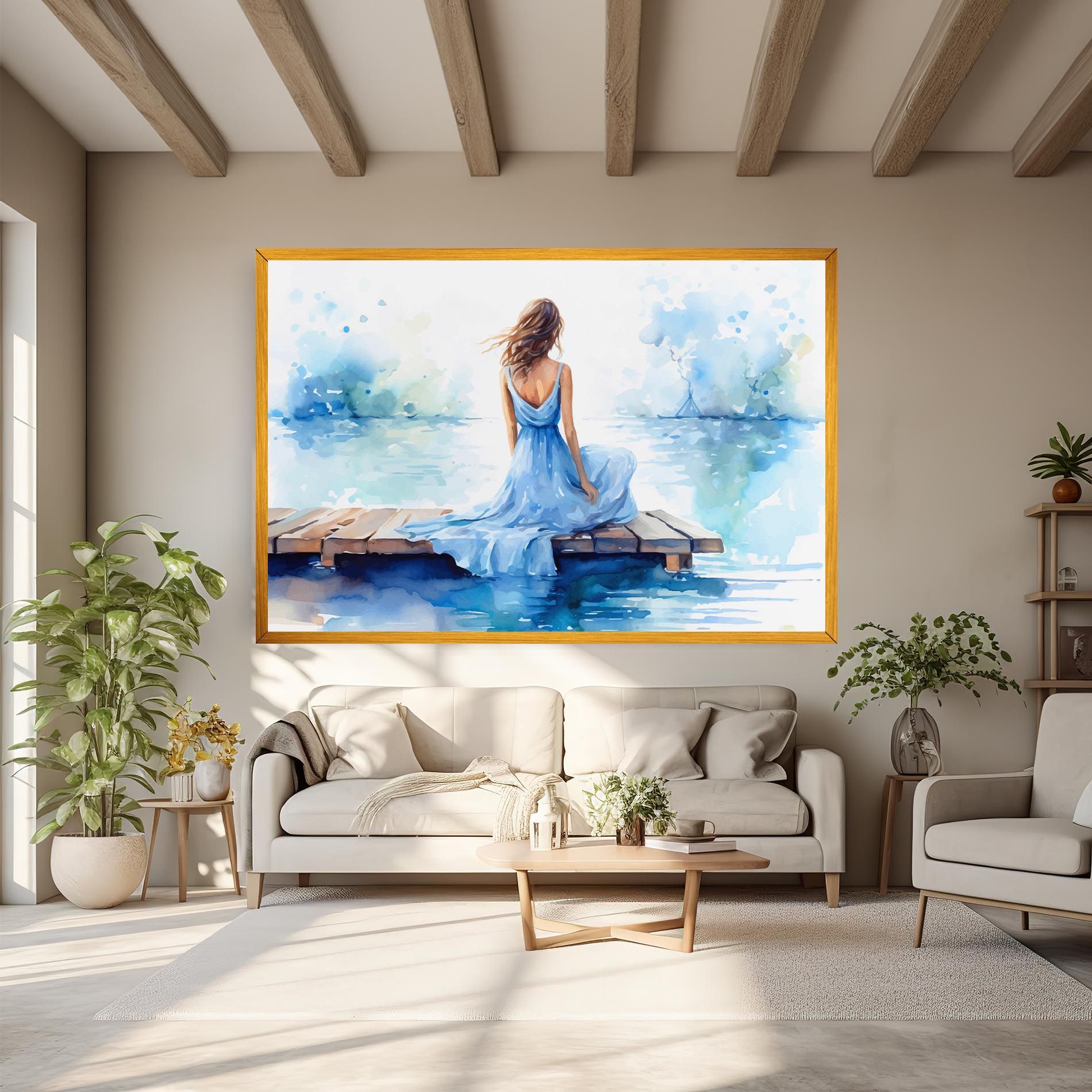 Lake Blue Woman mockup 6