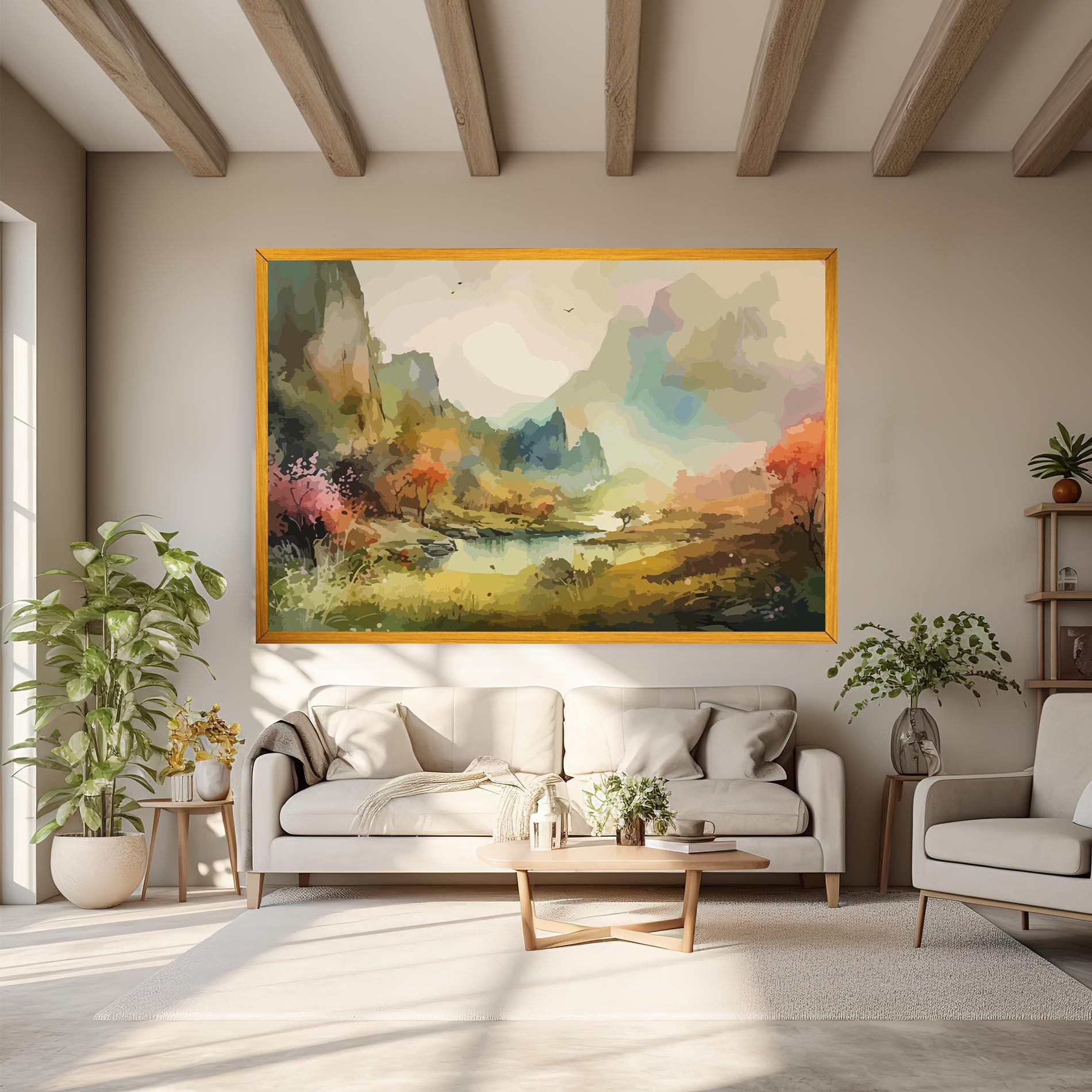 Leinwandbild Nature Painting mockup 6