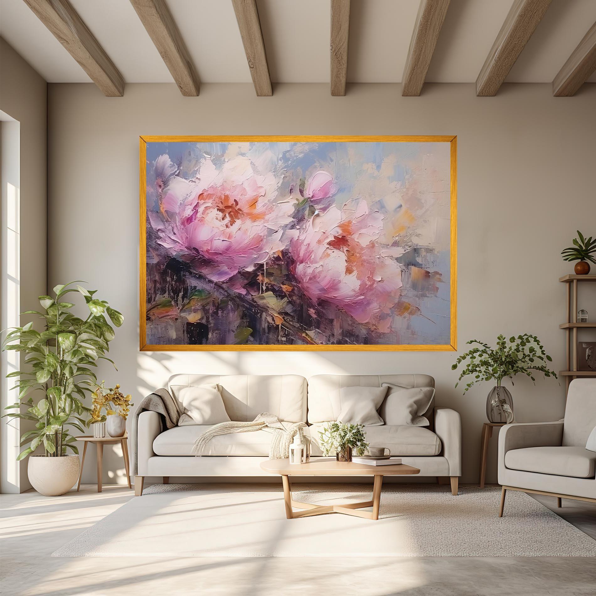 Leinwandbild Peony Art mockup 6