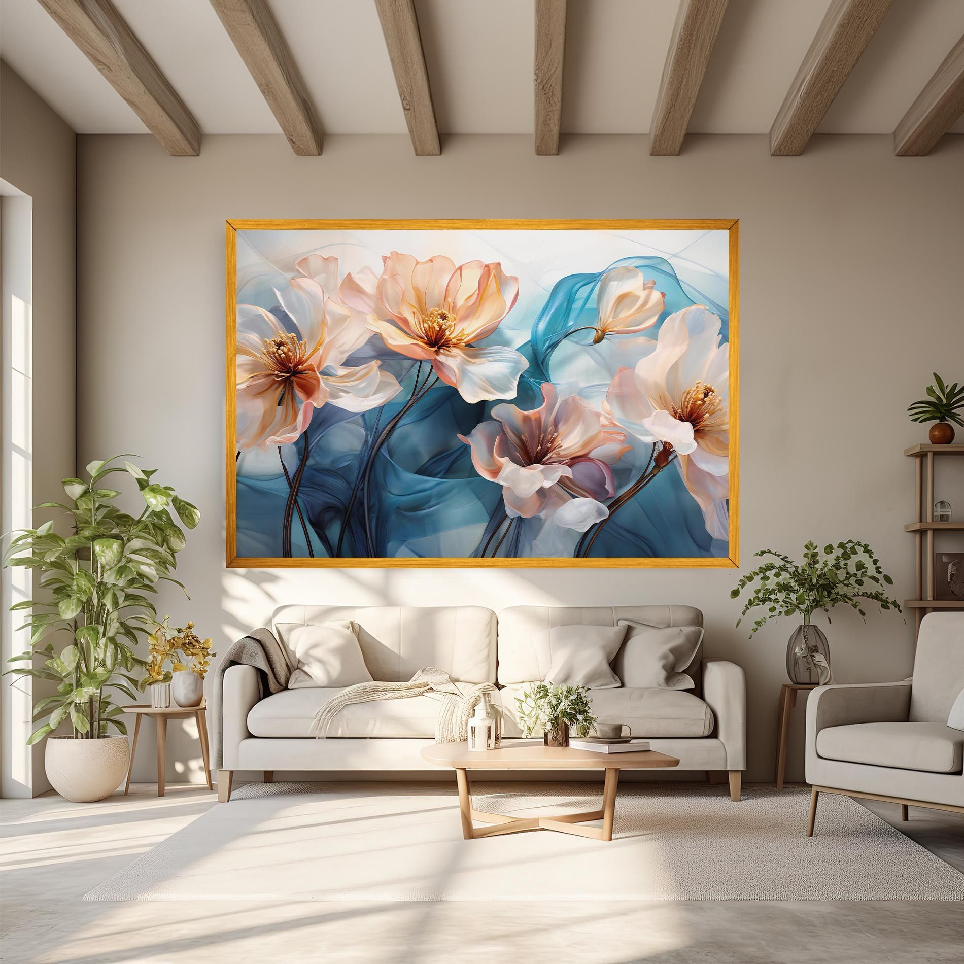 Pink Flowers Floating mockup 6