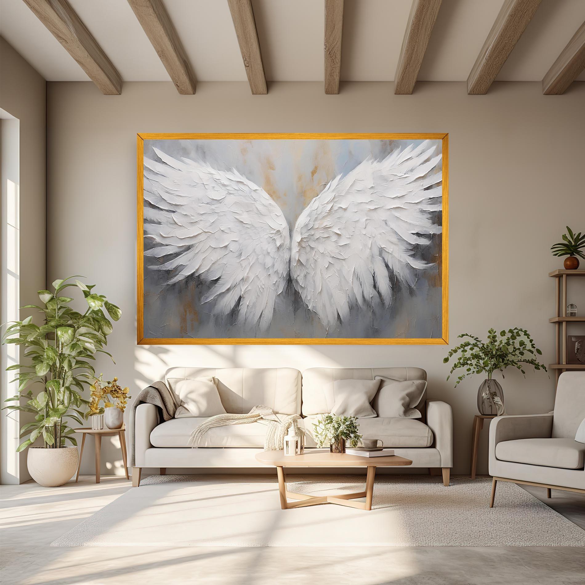 Leinwandbild Pretty Angel Wings mockup 6