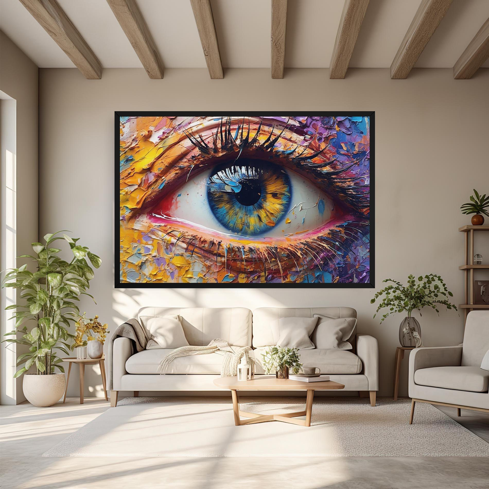 Leinwandbild Blue Eyes Art mockup 6