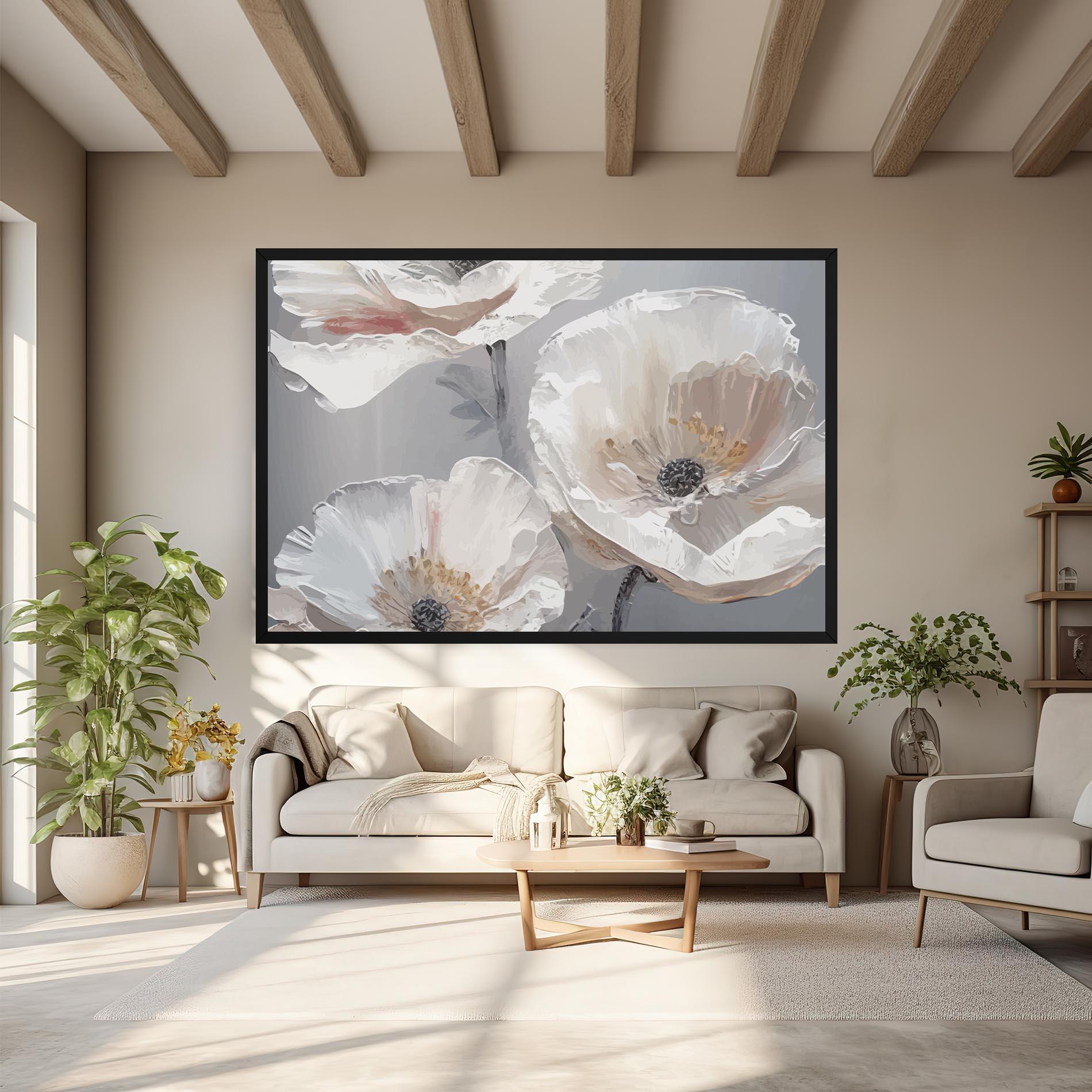 Leinwandbild Cream Mix Flower mockup 6