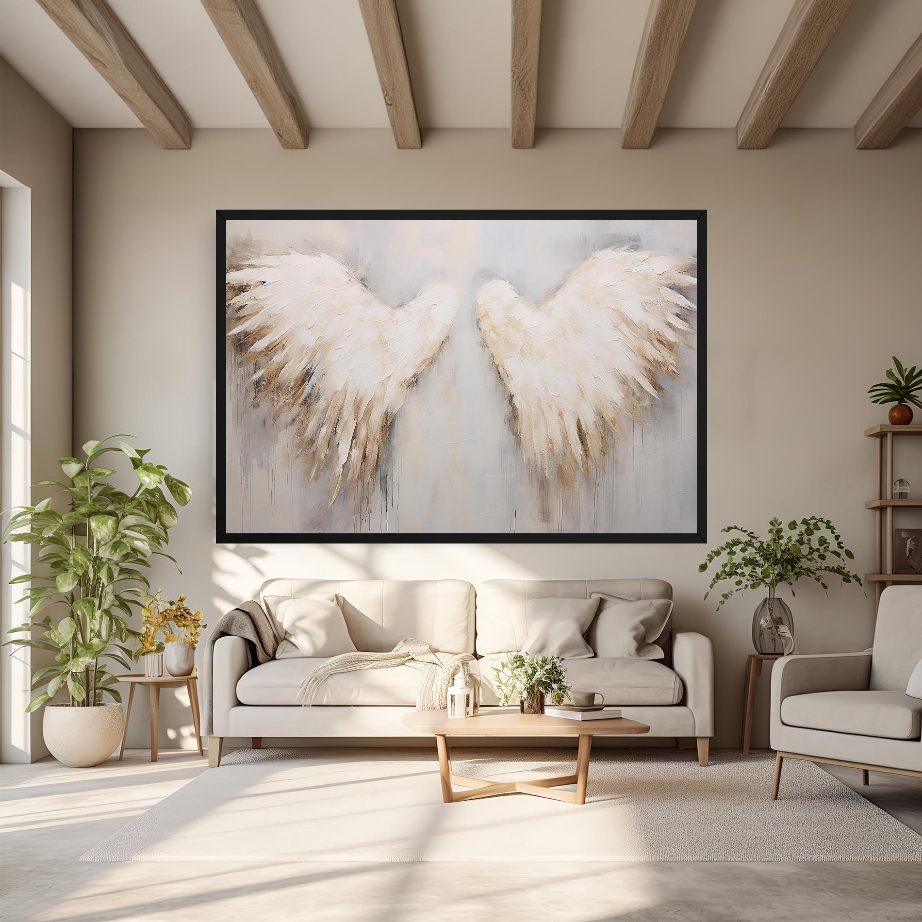 Cream White Wings mockup 6