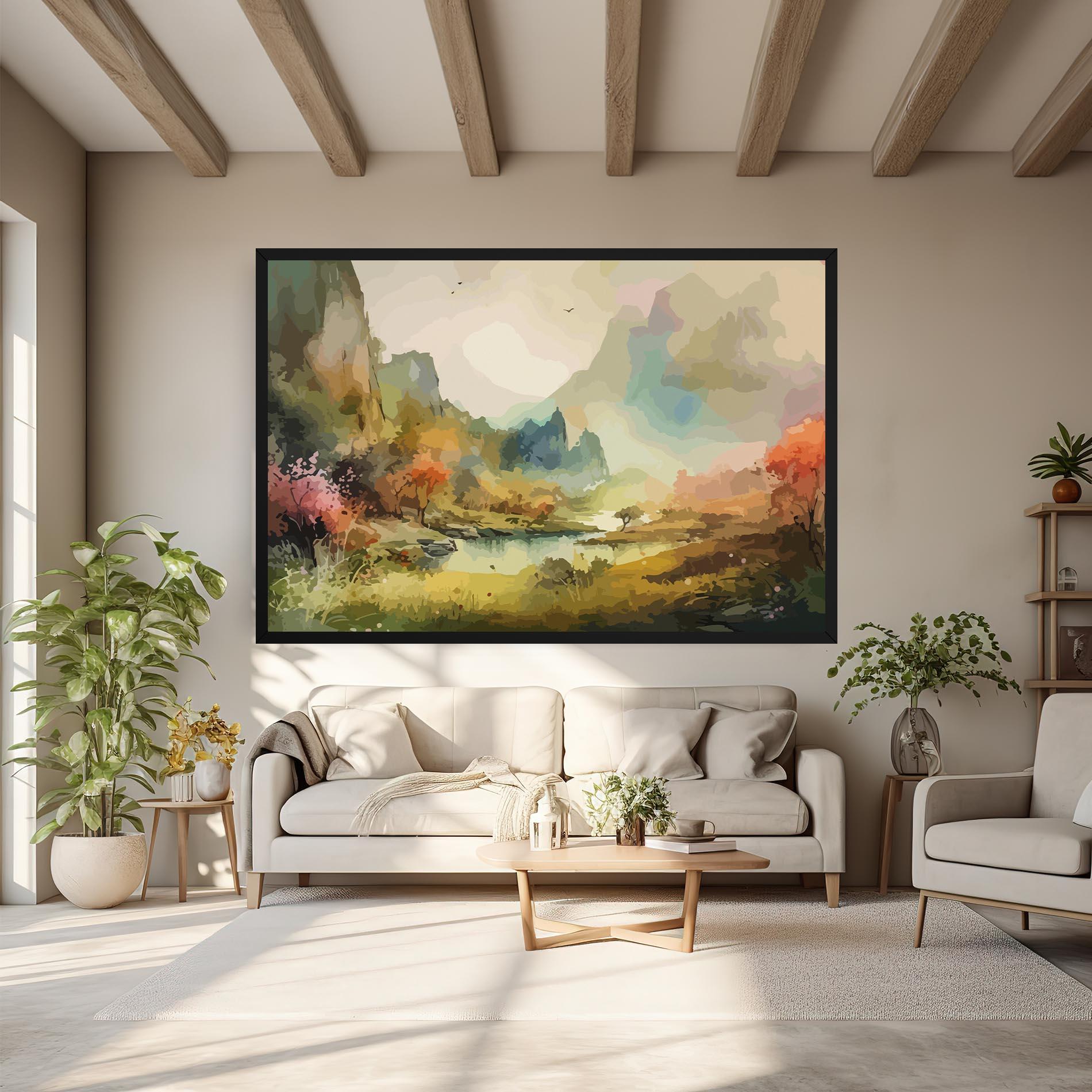 Leinwandbild Nature Painting mockup 6