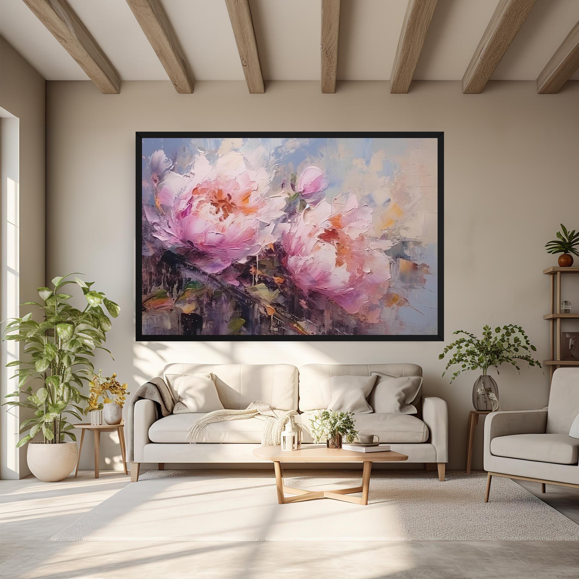 Leinwandbild Peony Art mockup 6