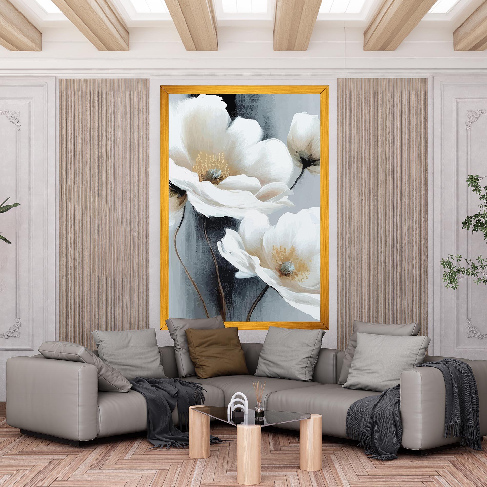 Leinwandbild Paint Texture Flower mockup 6