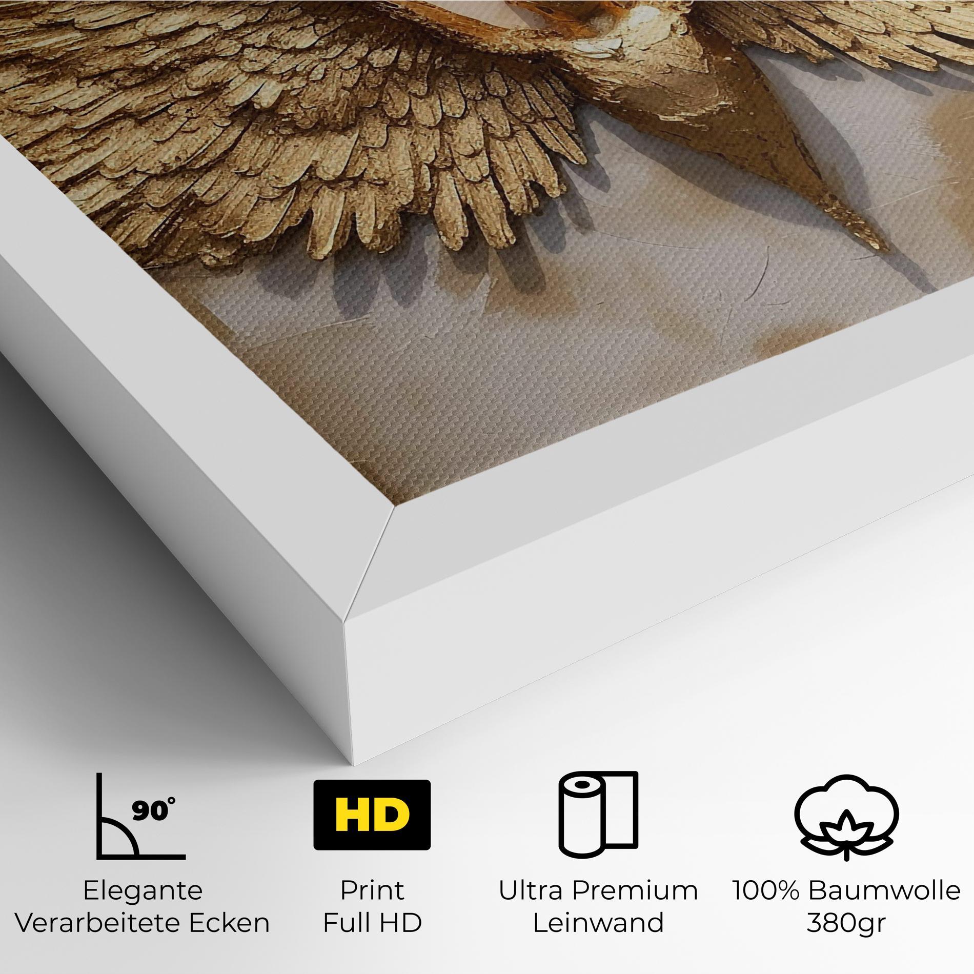 Leinwandbild Beautiful Gold Wings mockup 4