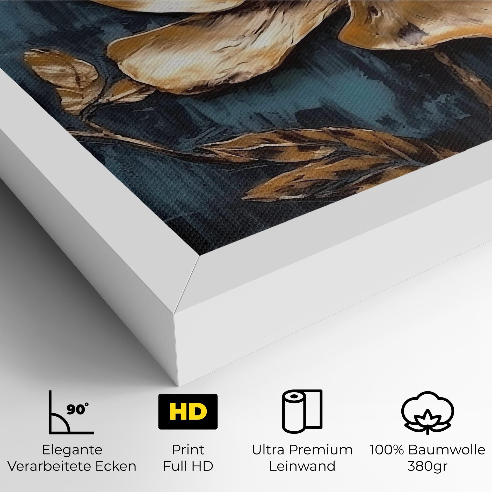 Golden Rose On Blue mockup 4