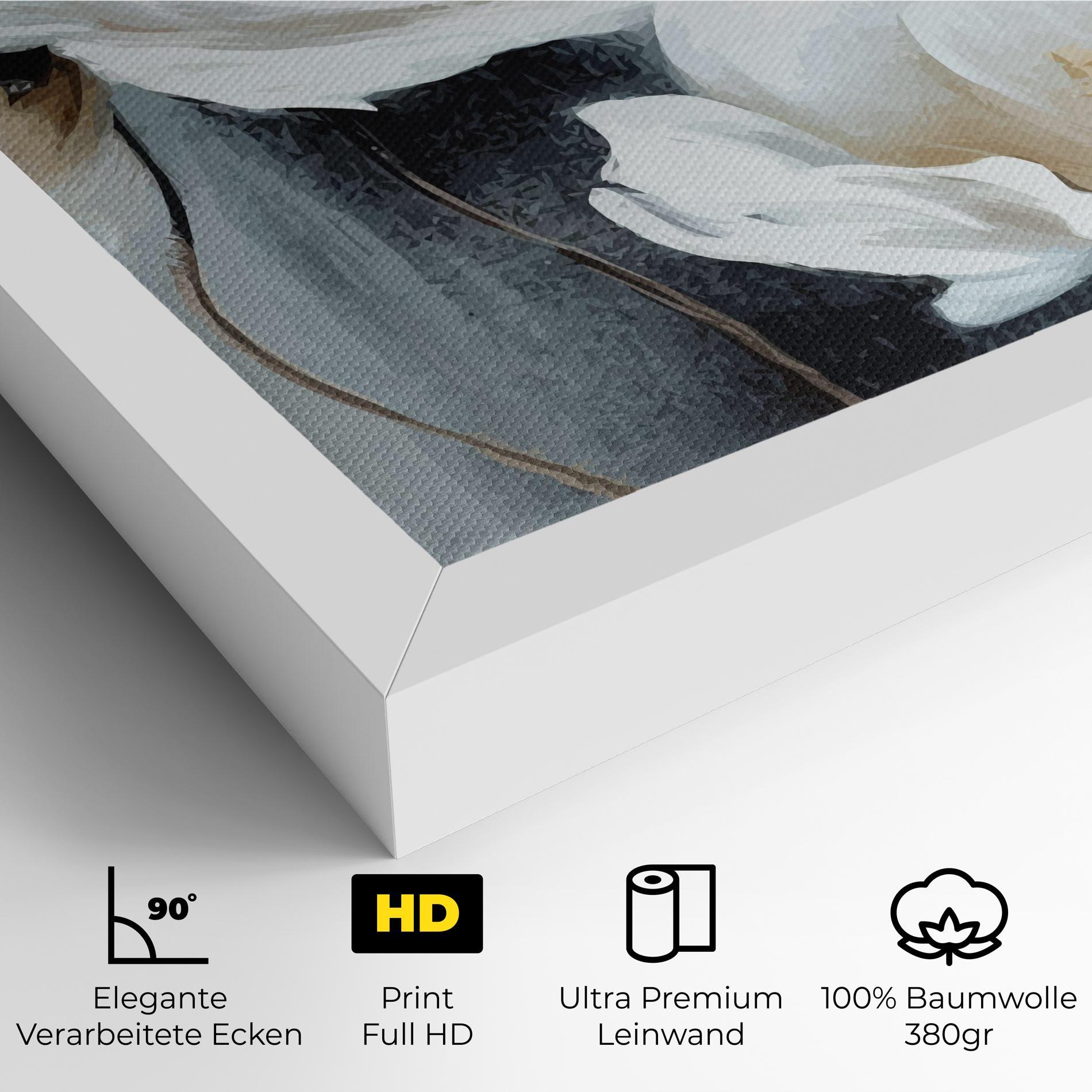 Leinwandbild Paint Texture Flower mockup 4