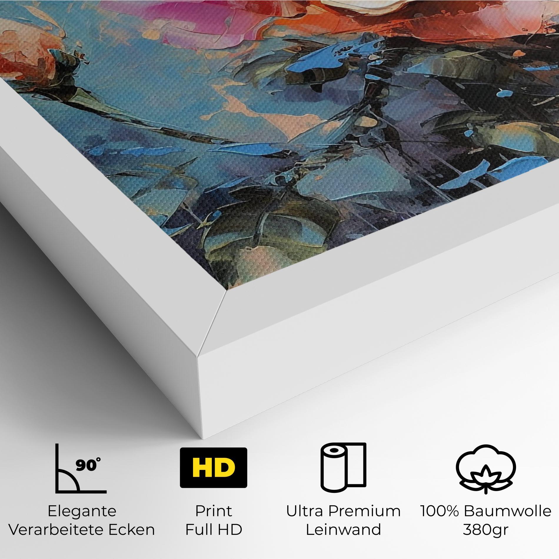 Leinwandbild Pretty Pink Rose Art mockup 4