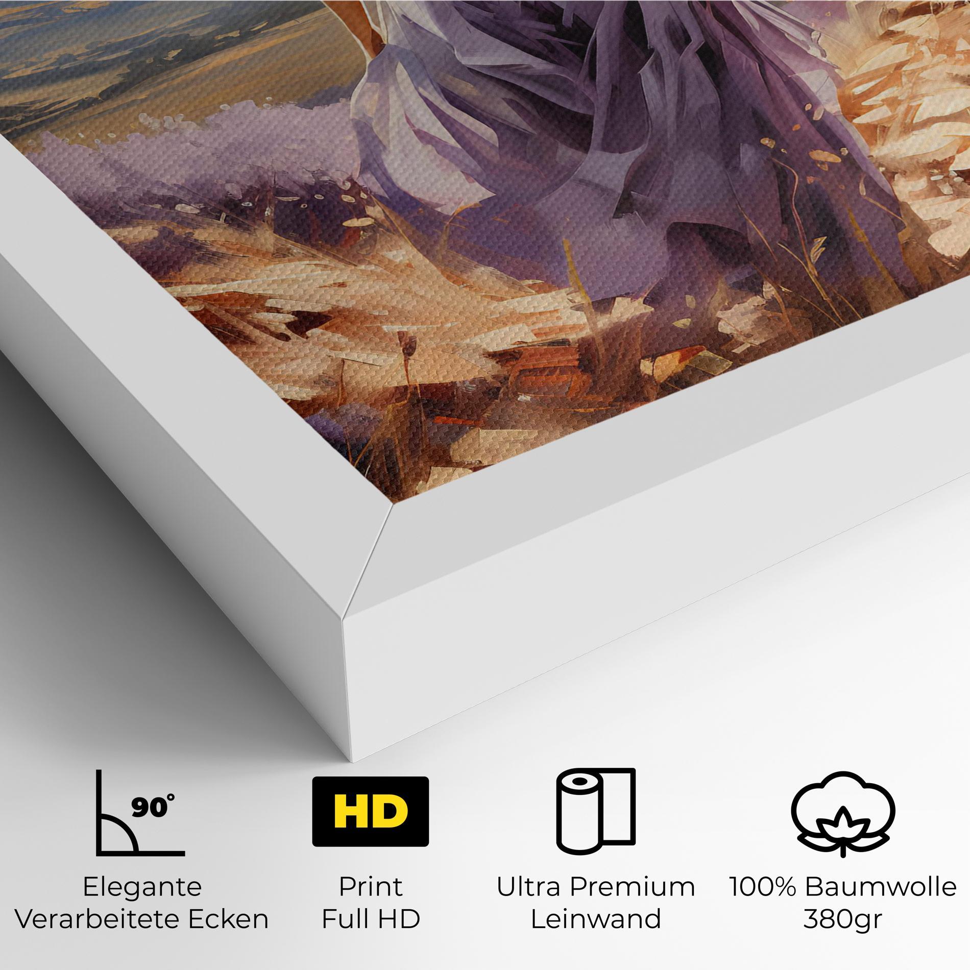 Leinwandbild Purple Dress Woman mockup 4