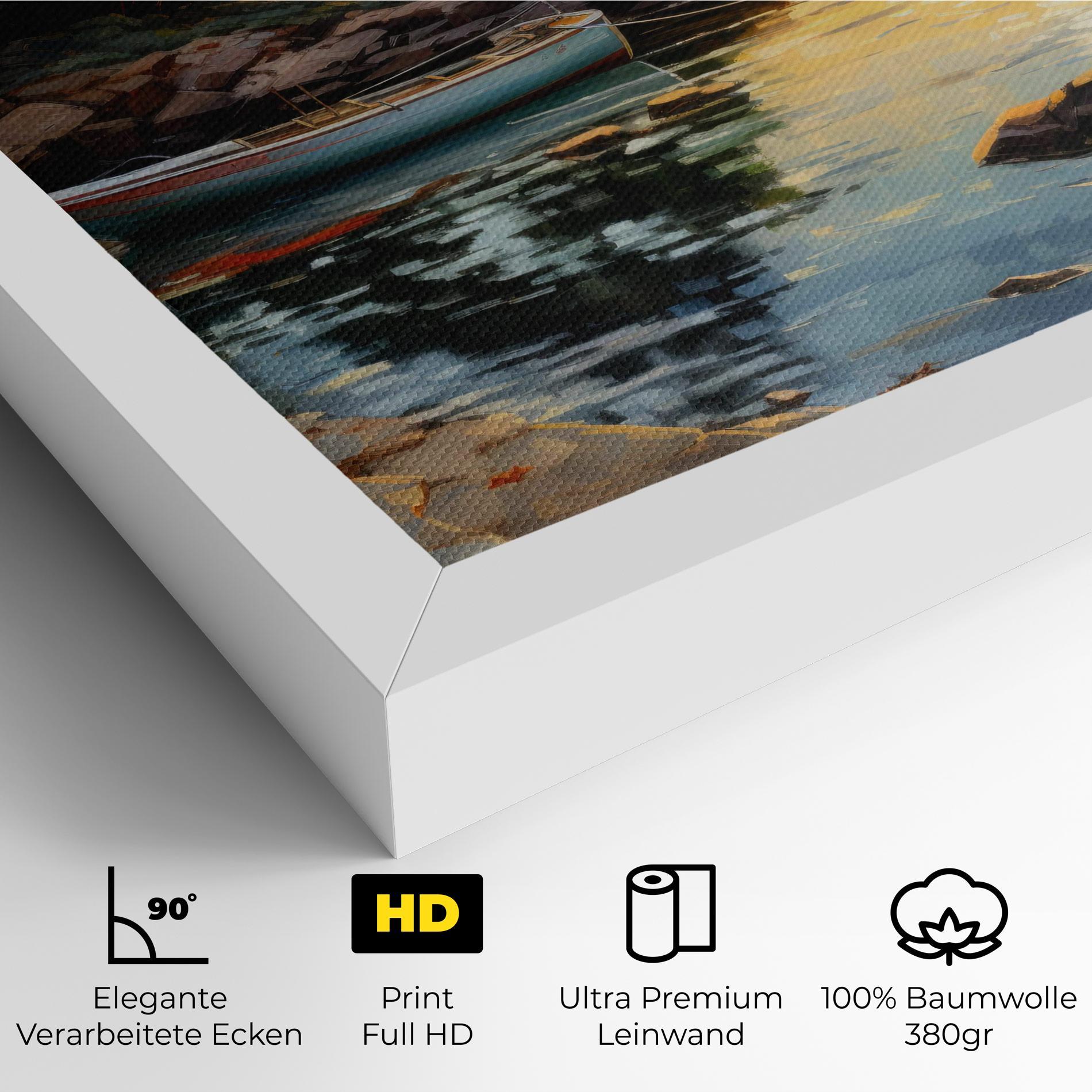 Leinwandbild Sunset Sea Art mockup 4