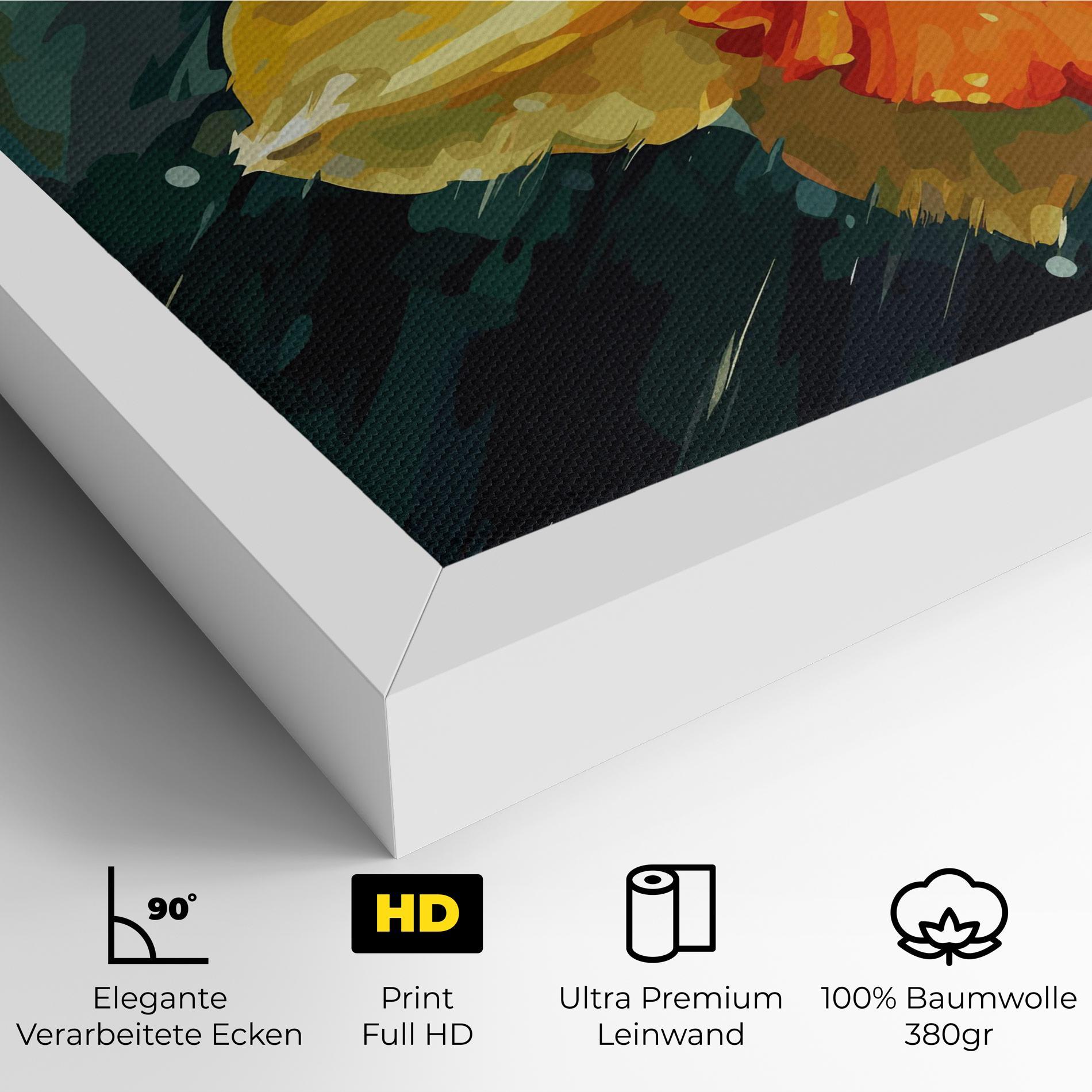 Leinwandbild Yellow Flower Art mockup 4