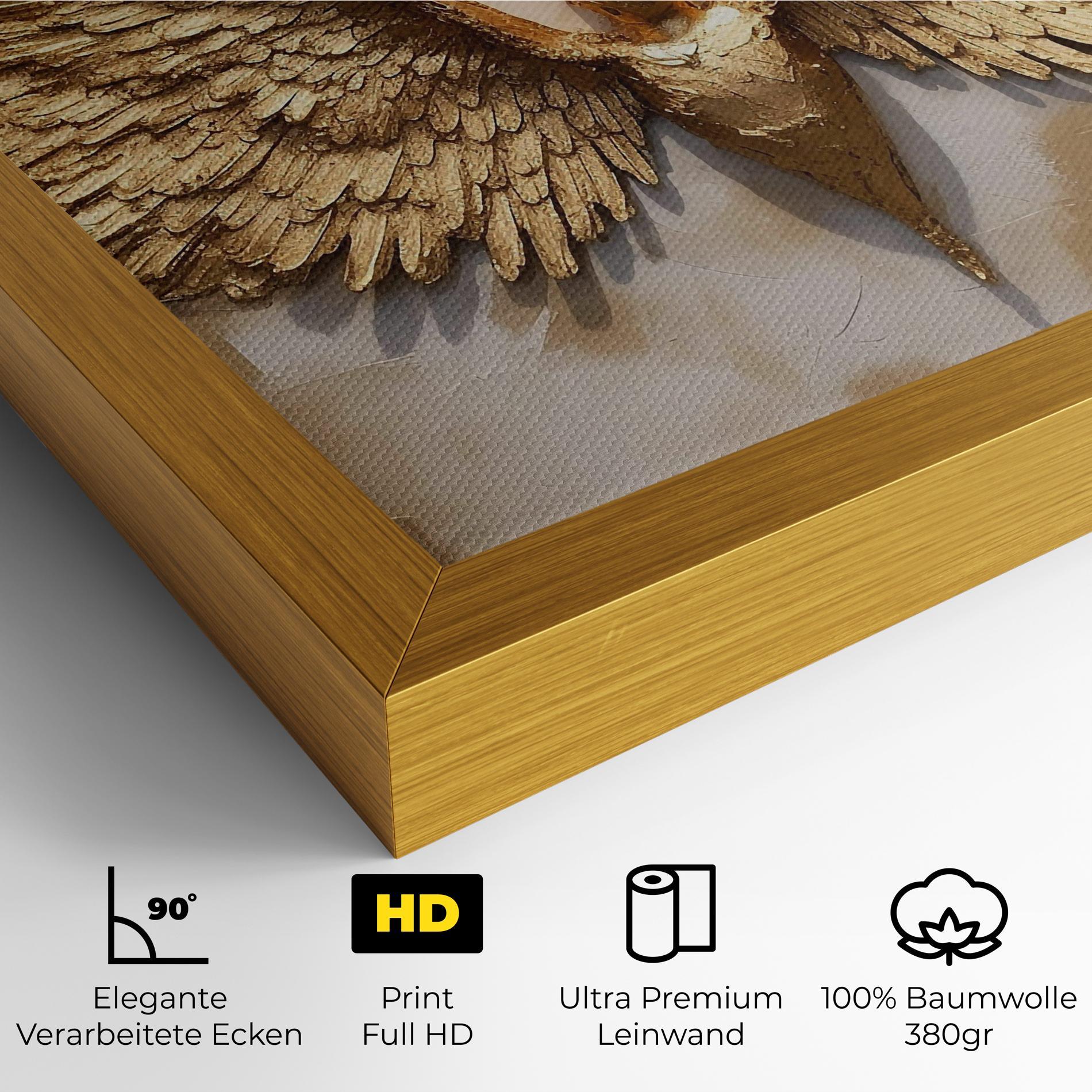 Leinwandbild Beautiful Gold Wings mockup 4