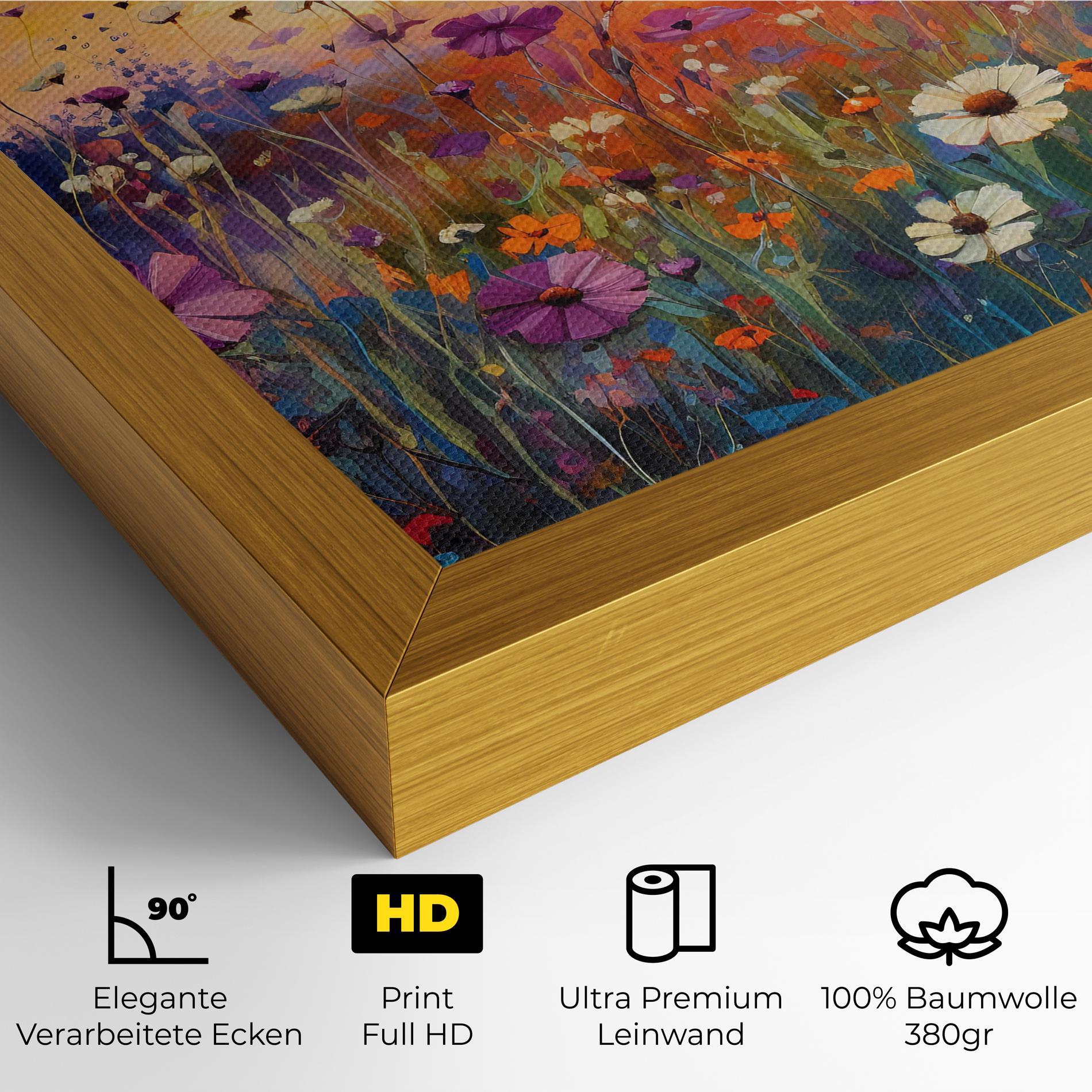 Leinwandbild Dreamy Field Flowers mockup 4