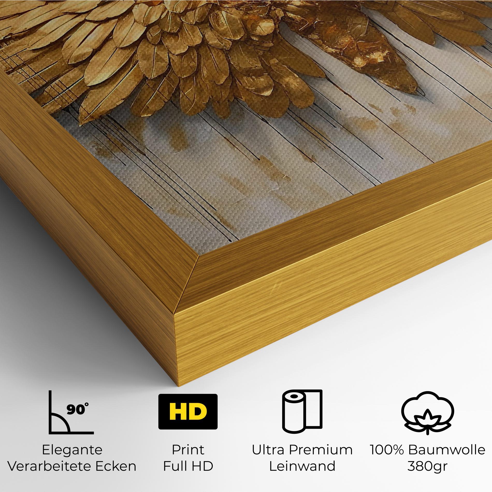 Leinwandbild Golden Wings Art mockup 4