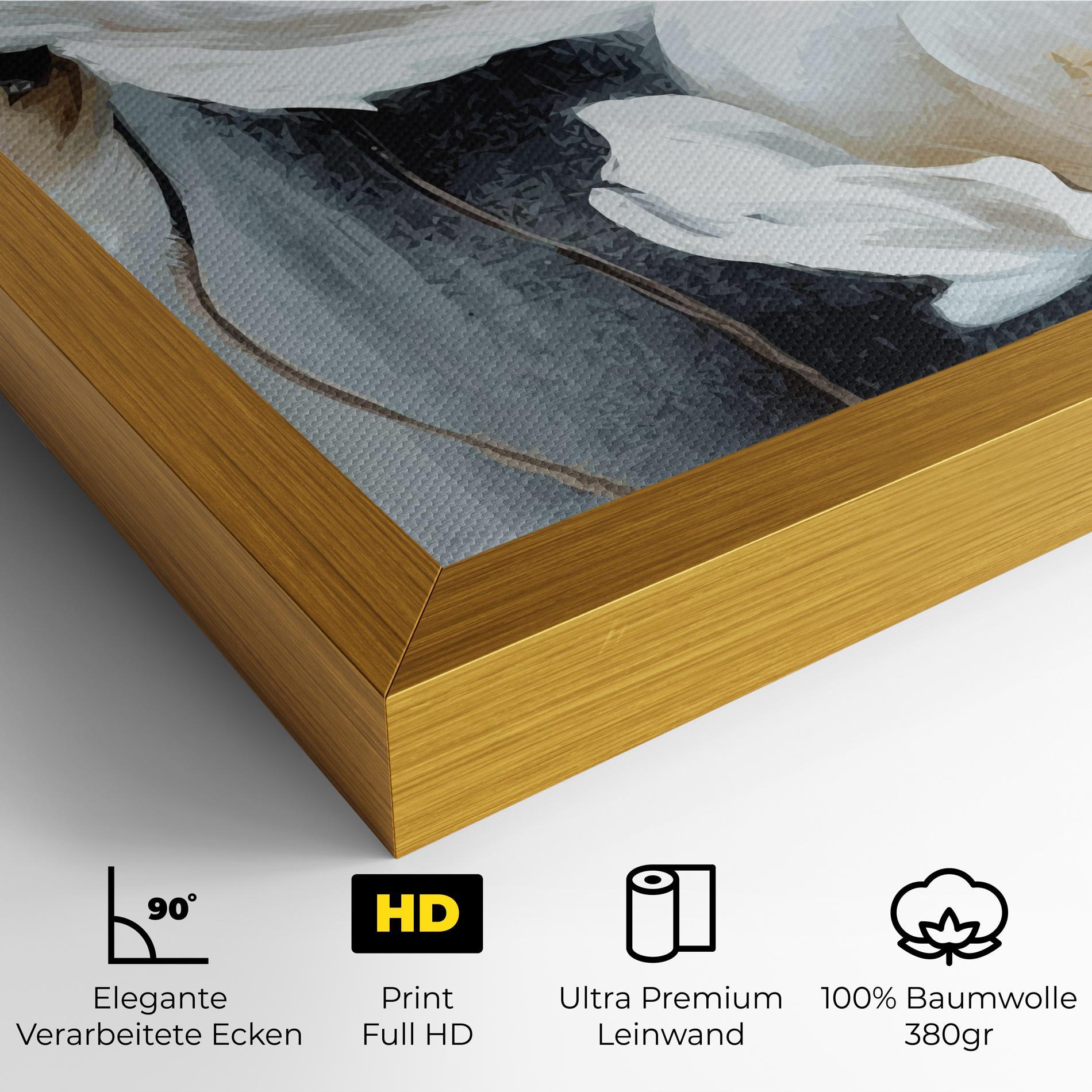 Leinwandbild Paint Texture Flower mockup 4