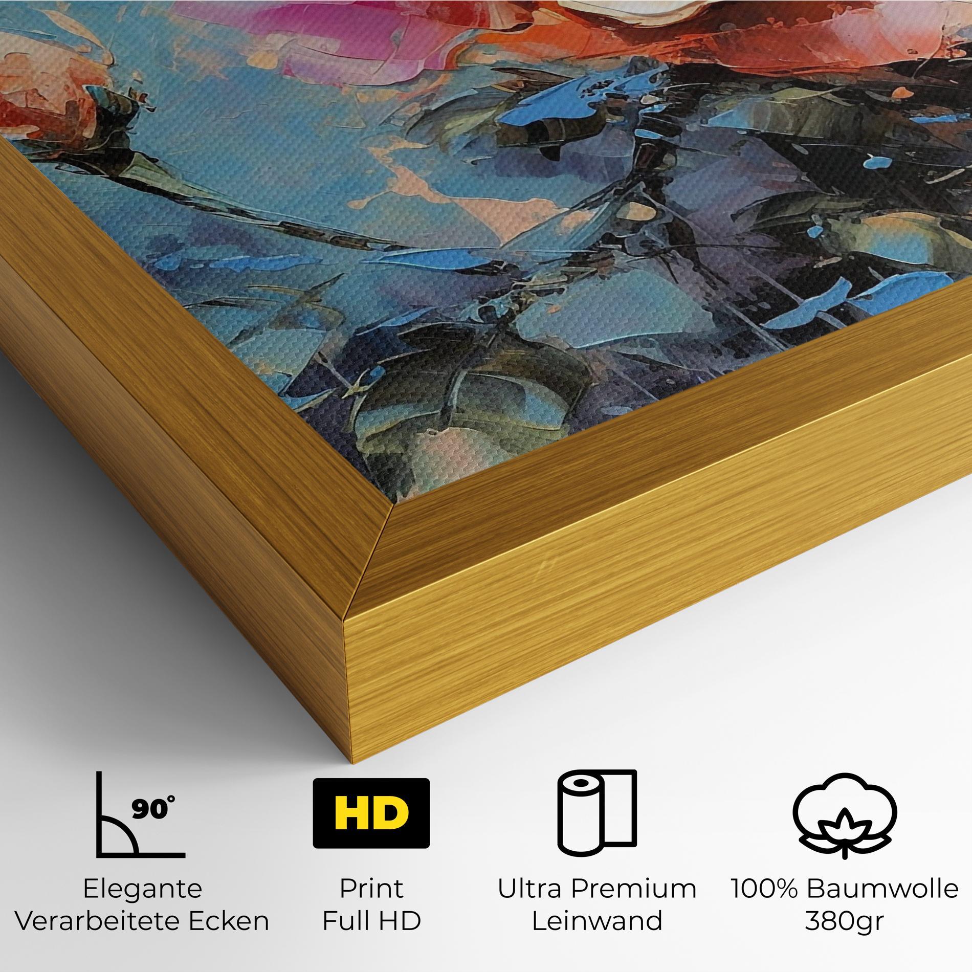 Leinwandbild Pretty Pink Rose Art mockup 4