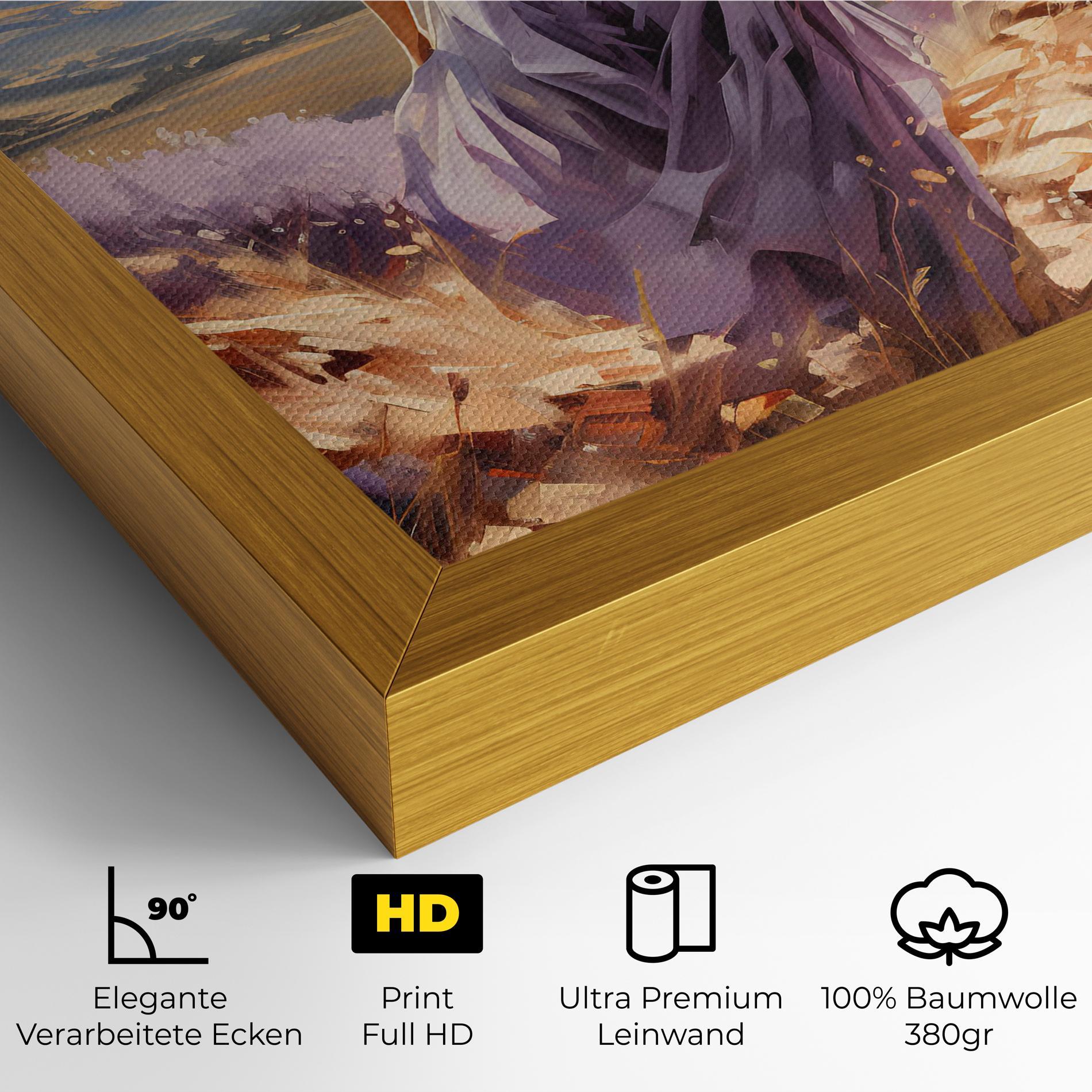 Leinwandbild Purple Dress Woman mockup 4