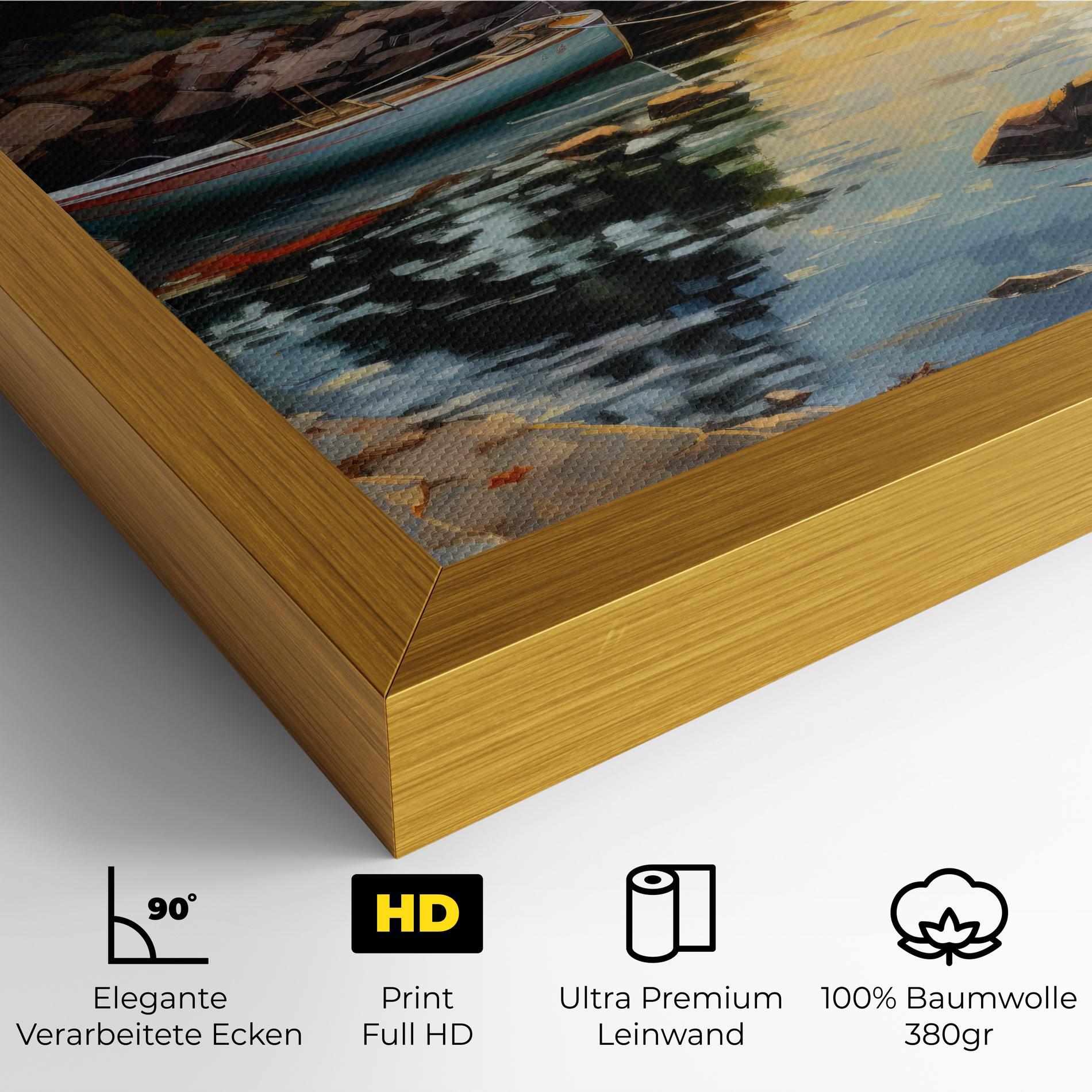 Leinwandbild Sunset Sea Art mockup 4