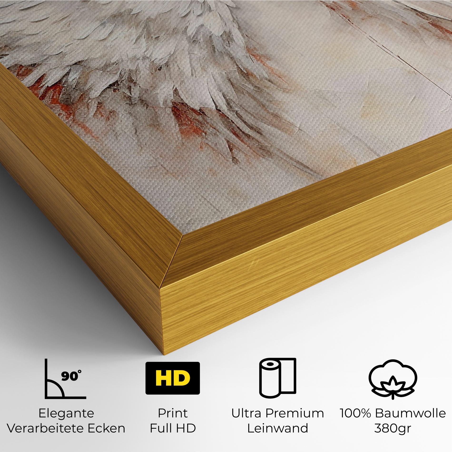 Leinwandbild White Bloody Wings mockup 4