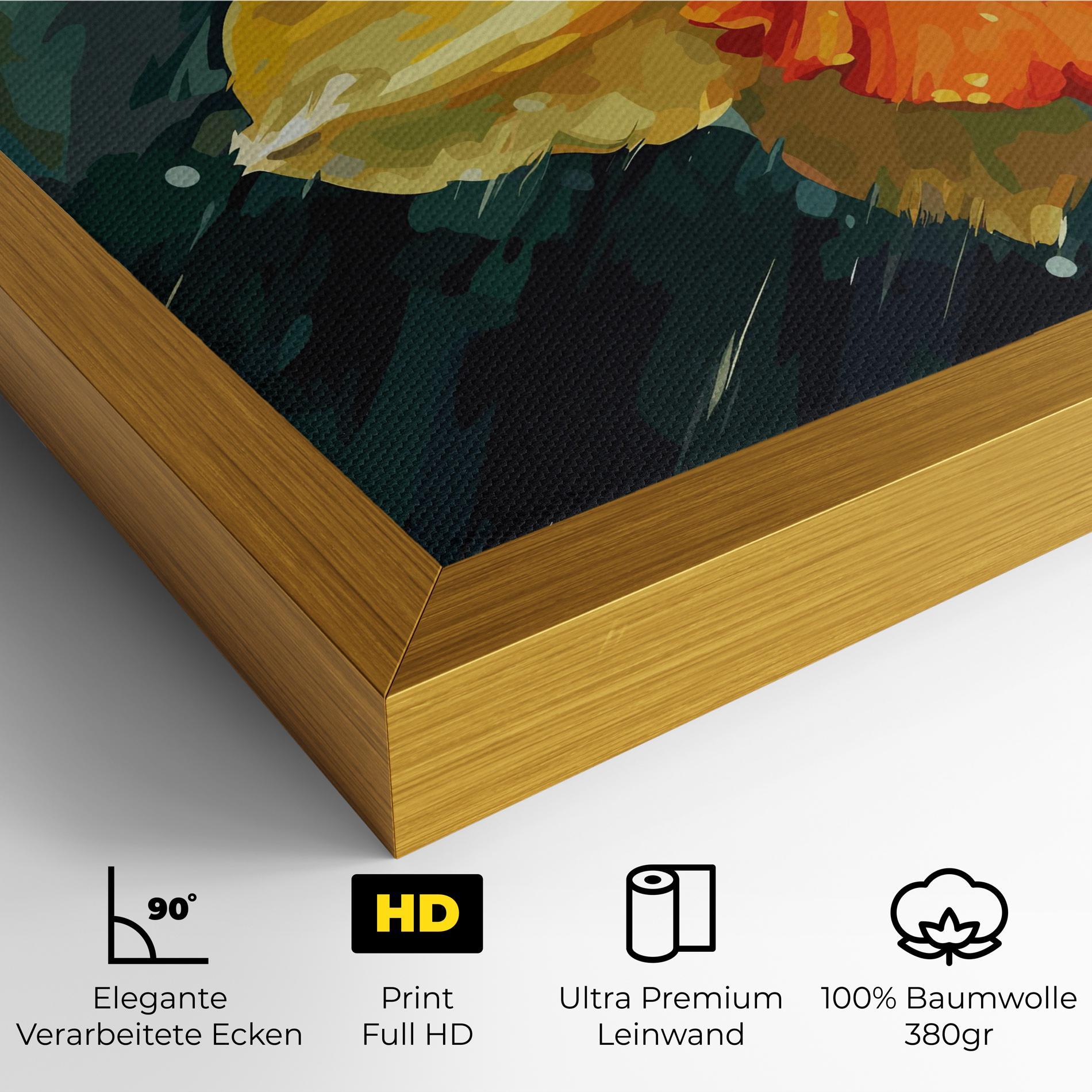 Leinwandbild Yellow Flower Art mockup 4