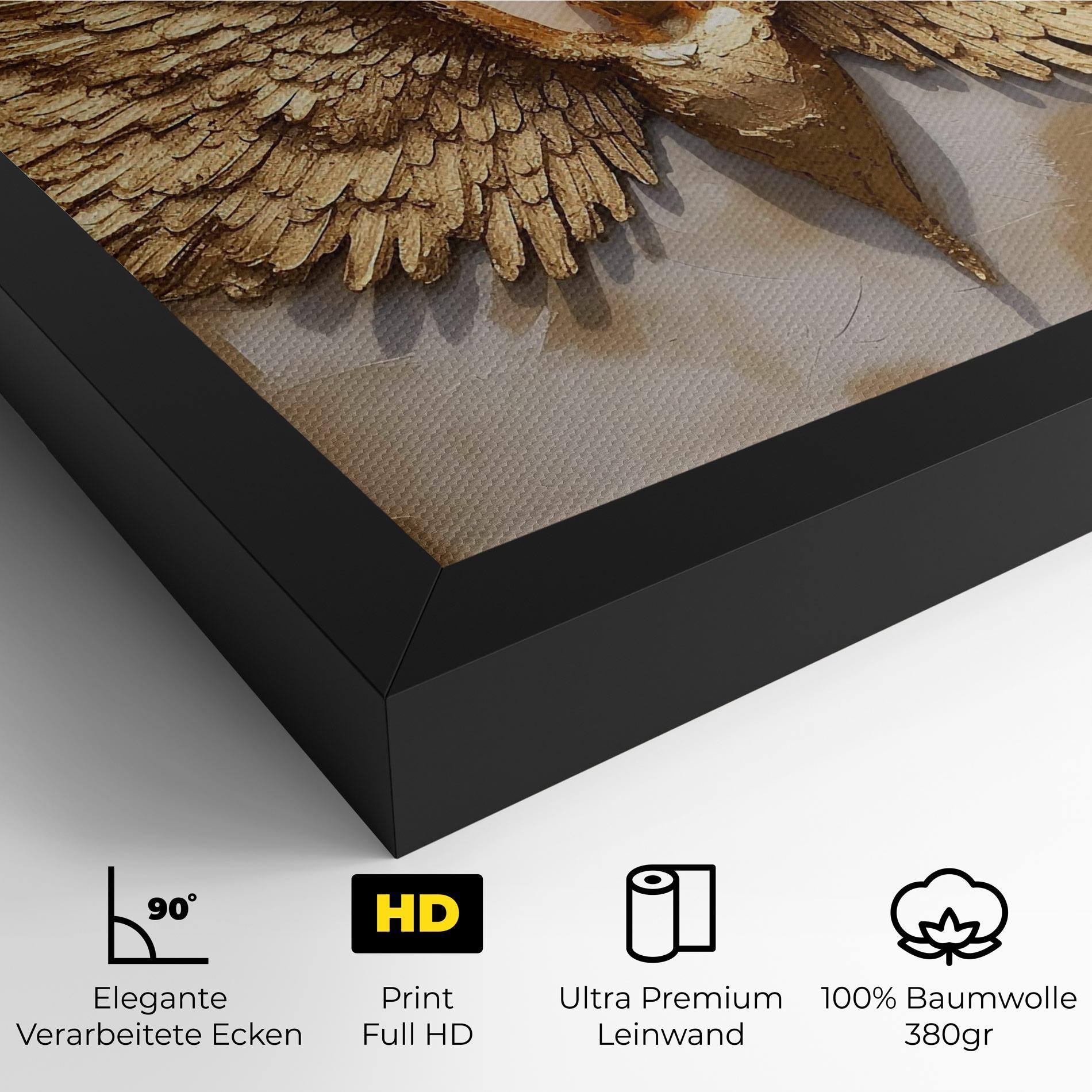 Leinwandbild Beautiful Gold Wings mockup 4
