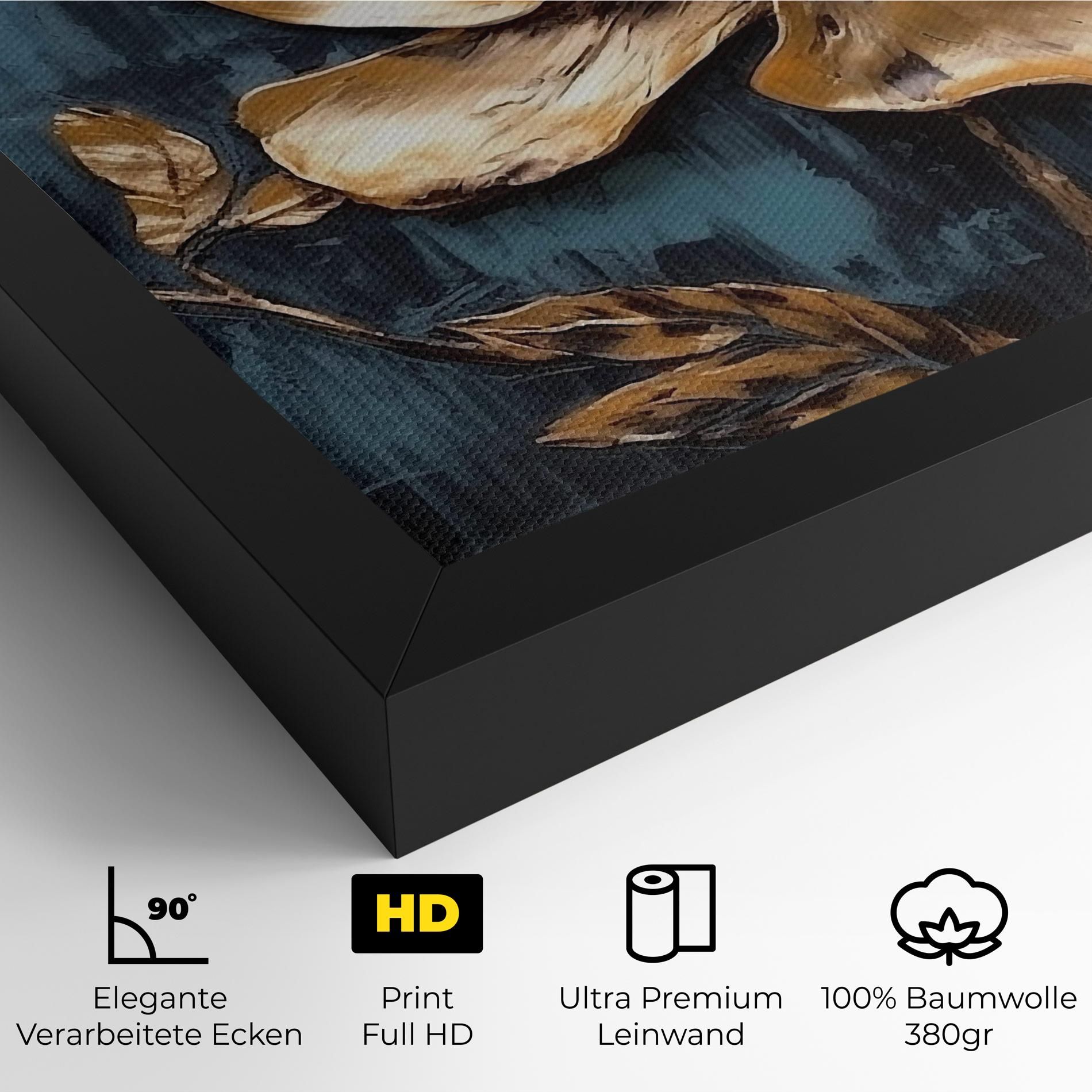 Golden Rose On Blue mockup 4