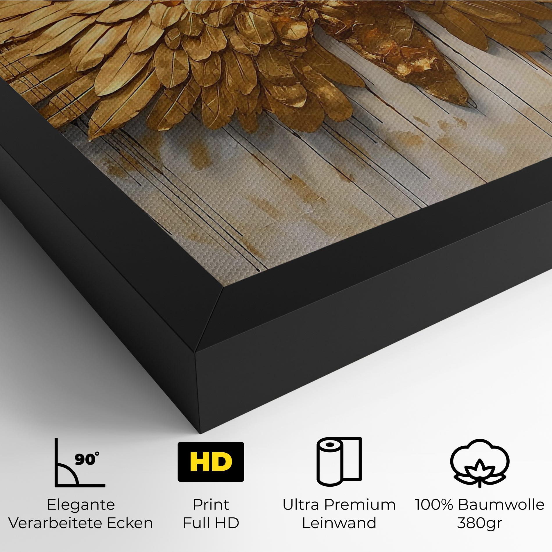 Leinwandbild Golden Wings Art mockup 4