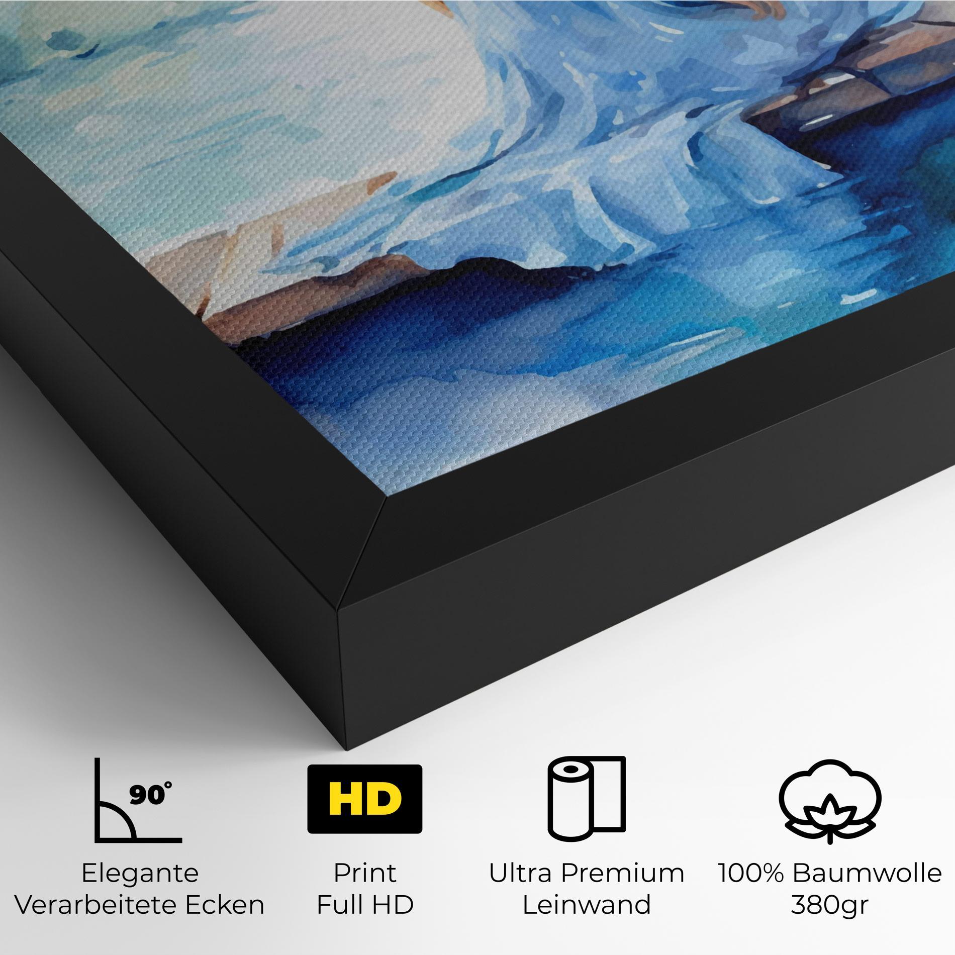 Leinwandbild Lake Blue Woman mockup 4