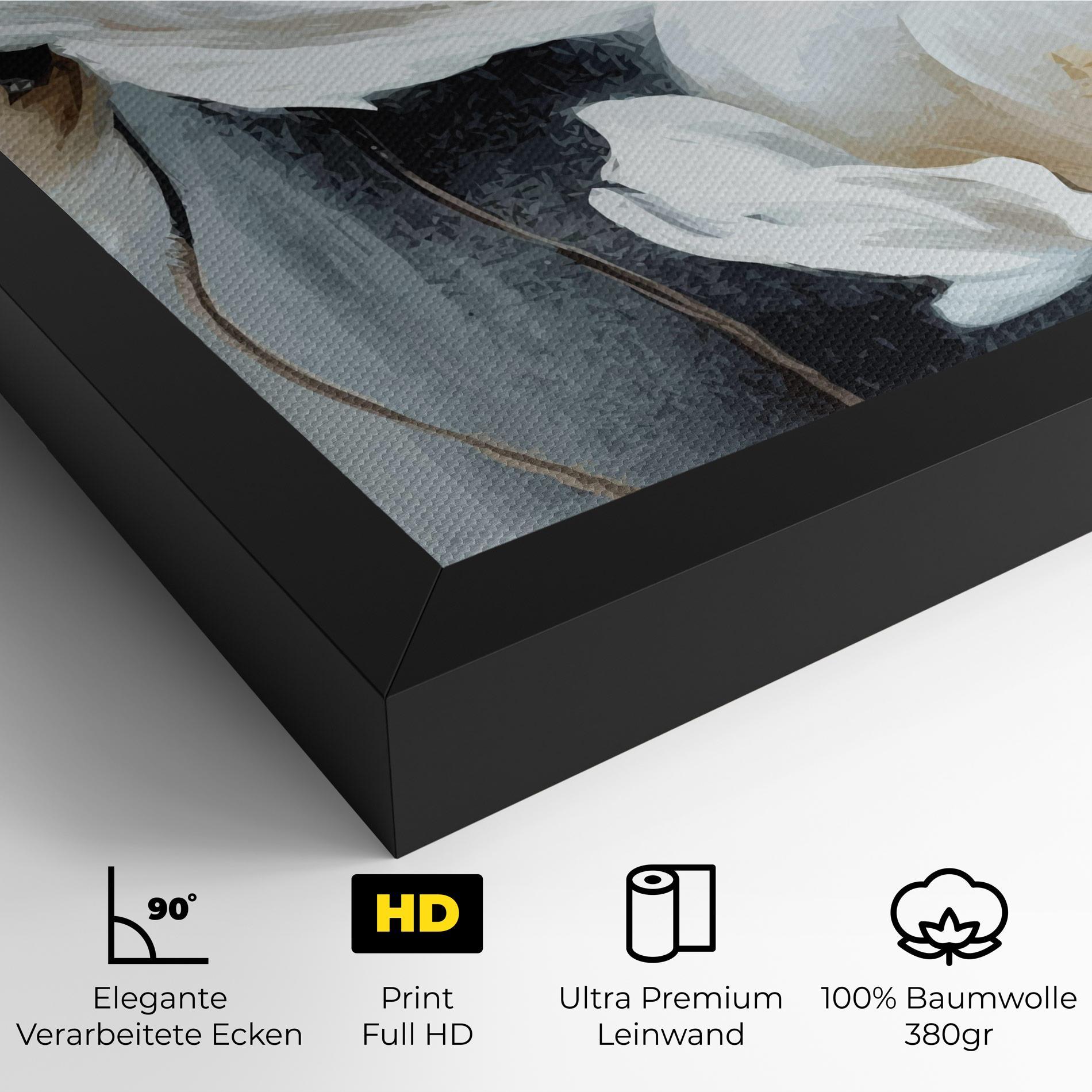 Leinwandbild Paint Texture Flower mockup 4