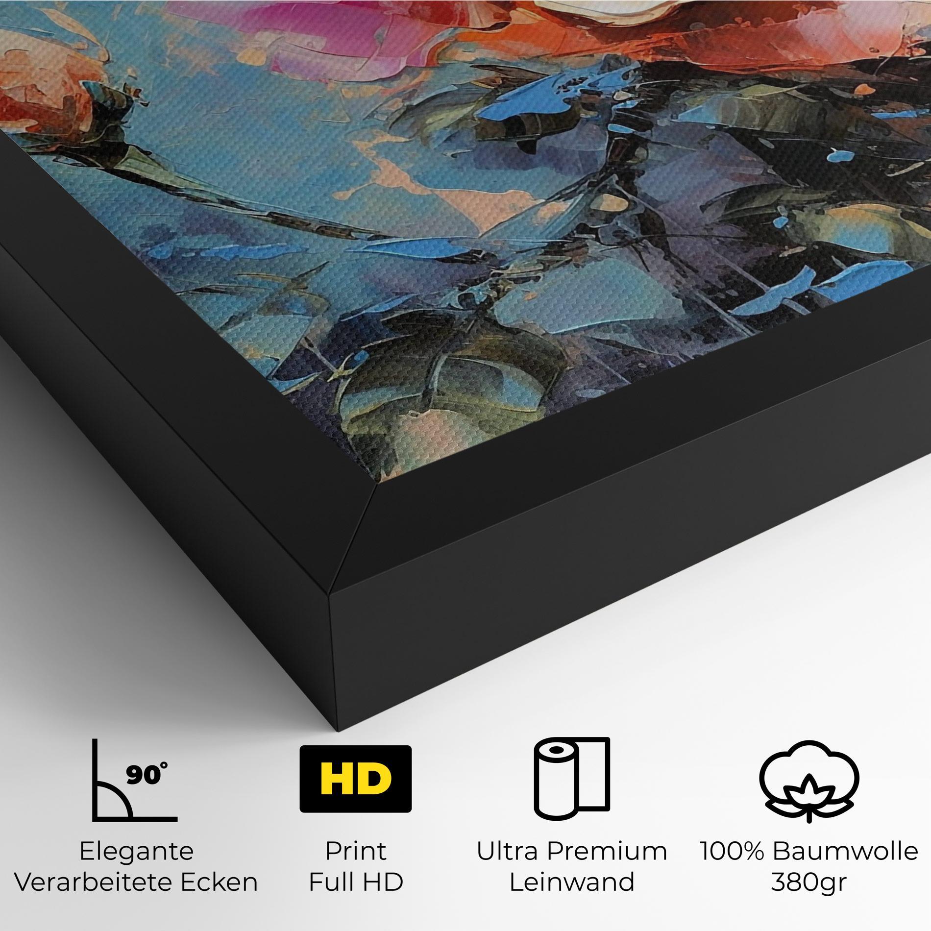 Leinwandbild Pretty Pink Rose Art mockup 4