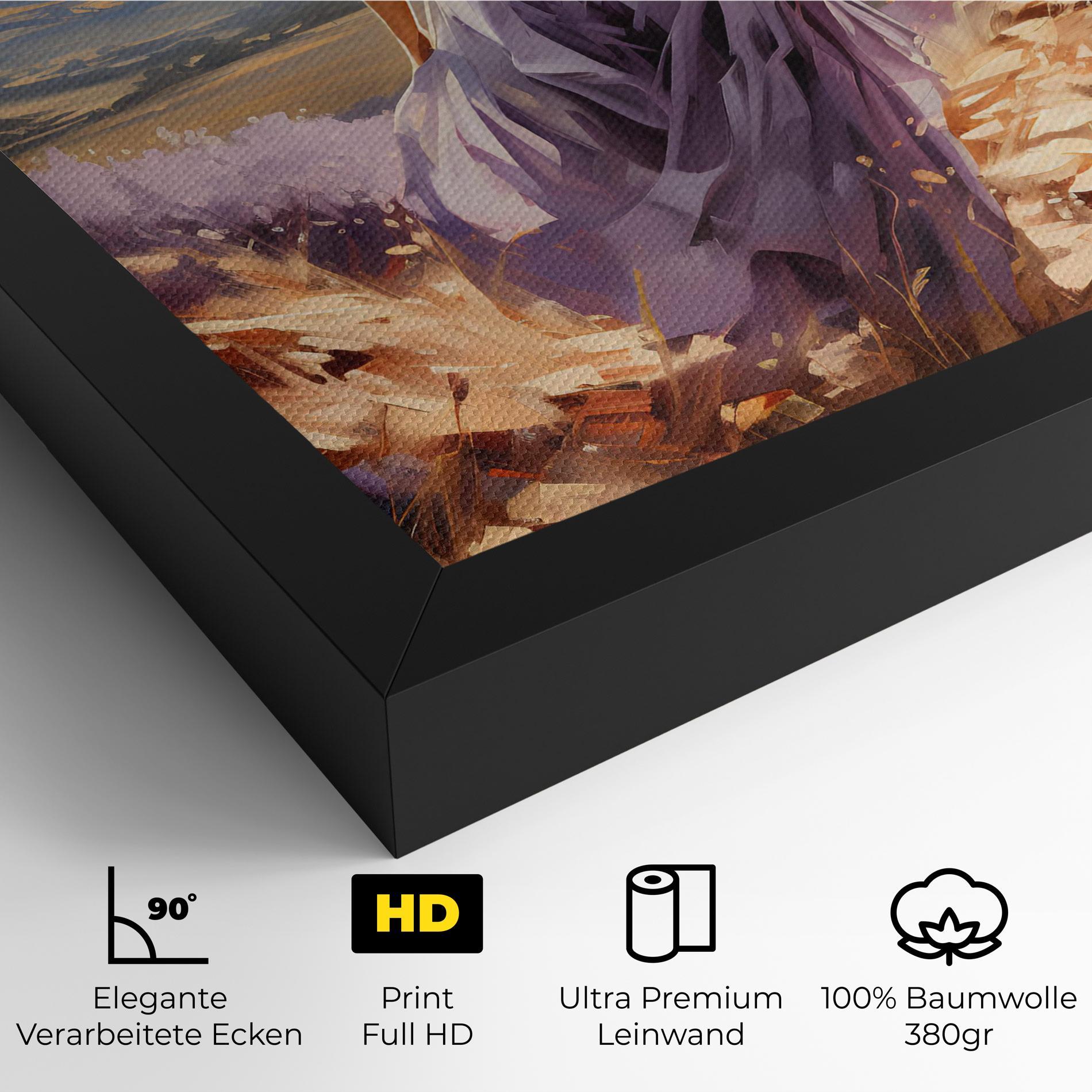 Leinwandbild Purple Dress Woman mockup 4