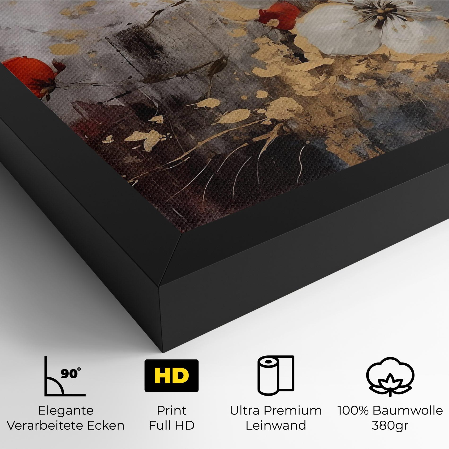 Leinwandbild Red Poppy Painting mockup 4