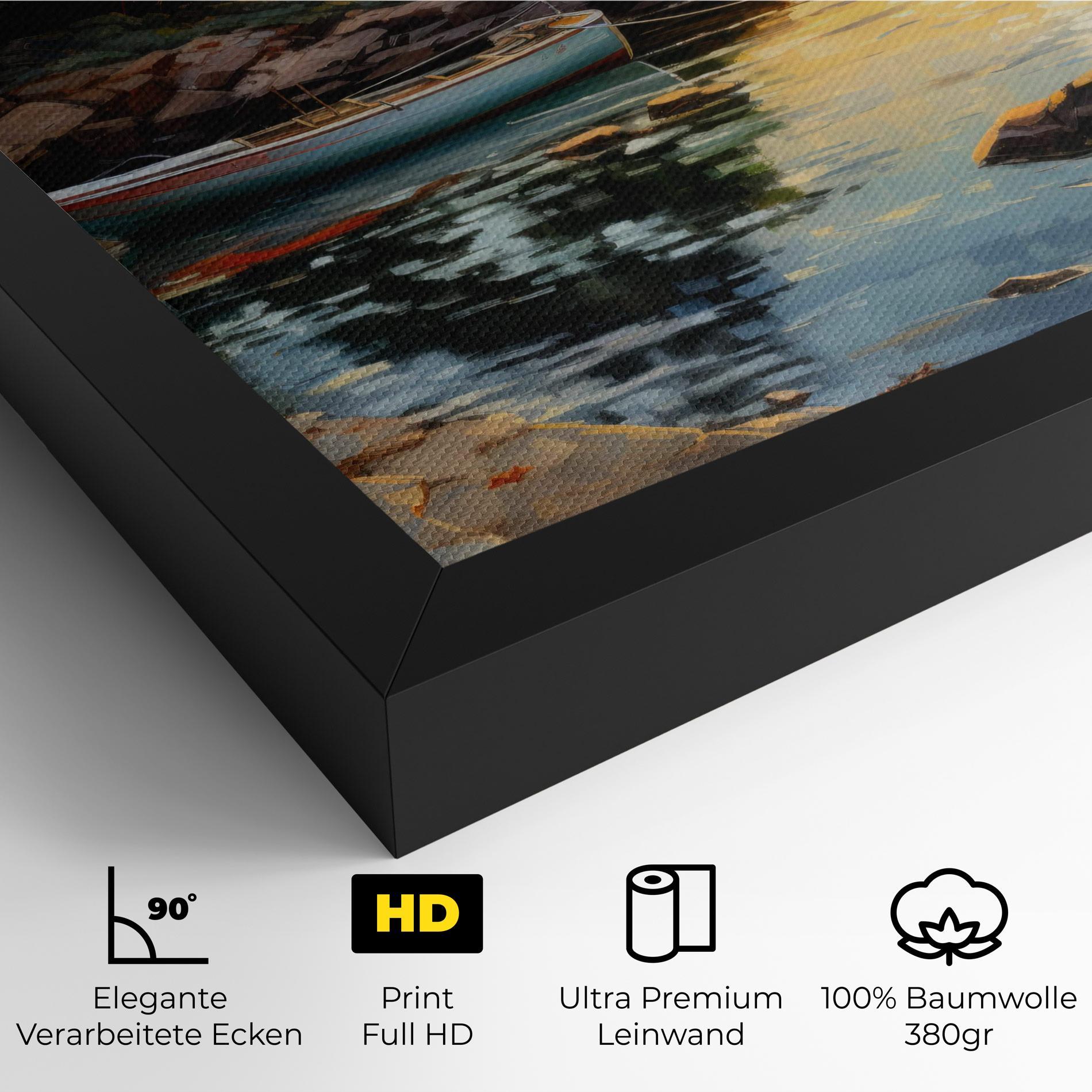 Leinwandbild Sunset Sea Art mockup 4