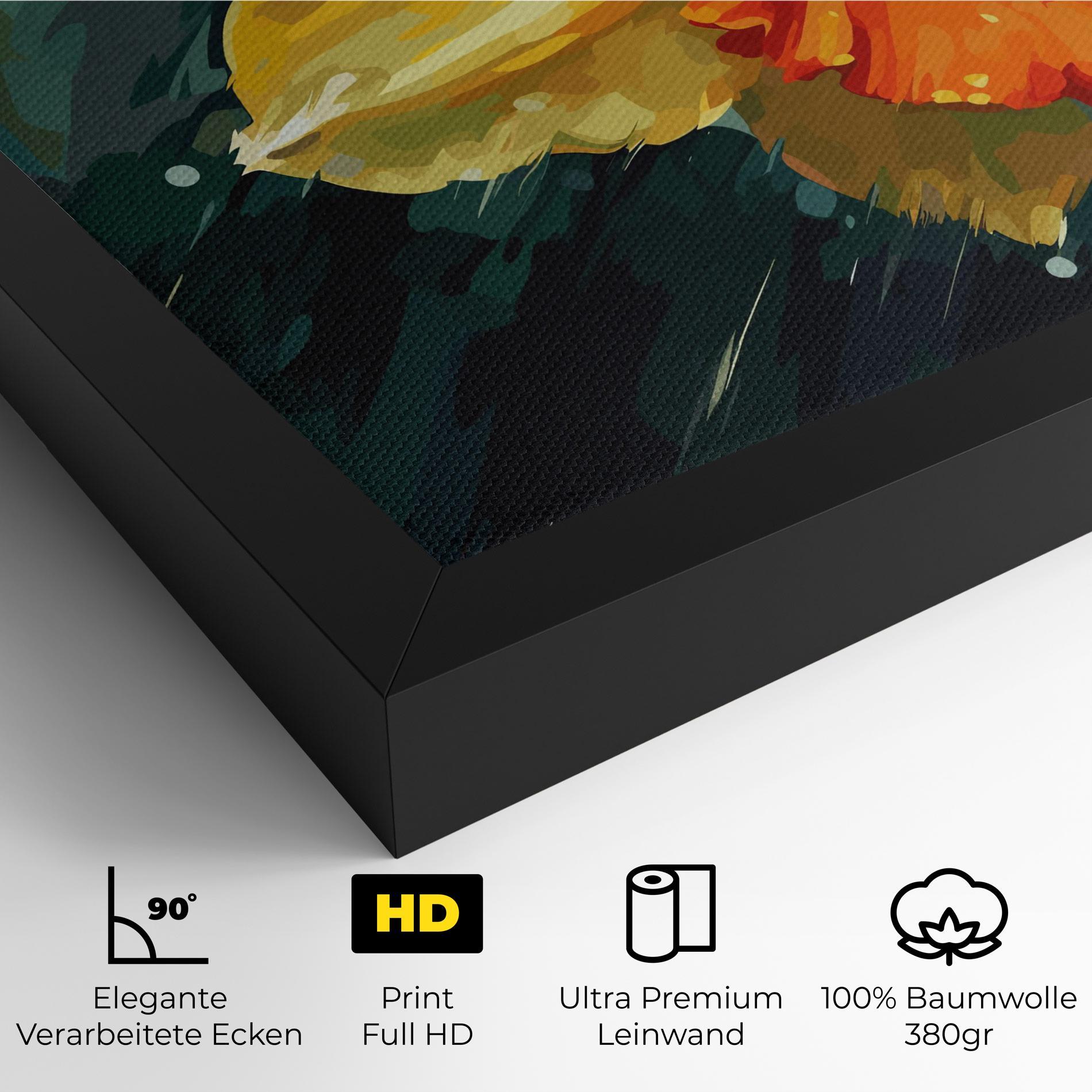 Leinwandbild Yellow Flower Art mockup 4