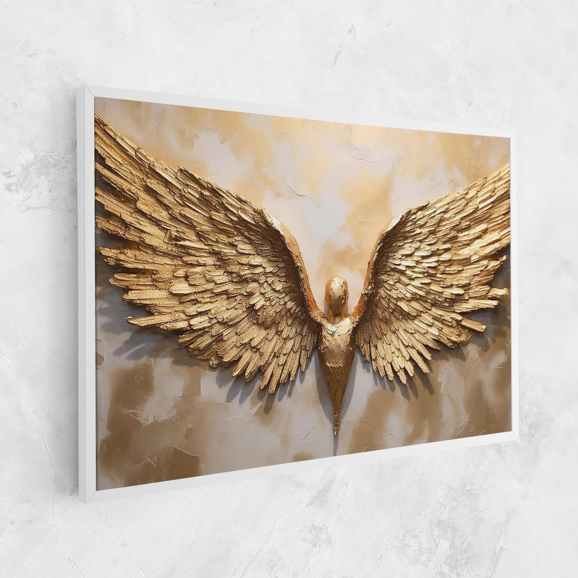 Leinwandbild Beautiful Gold Wings mockup 1