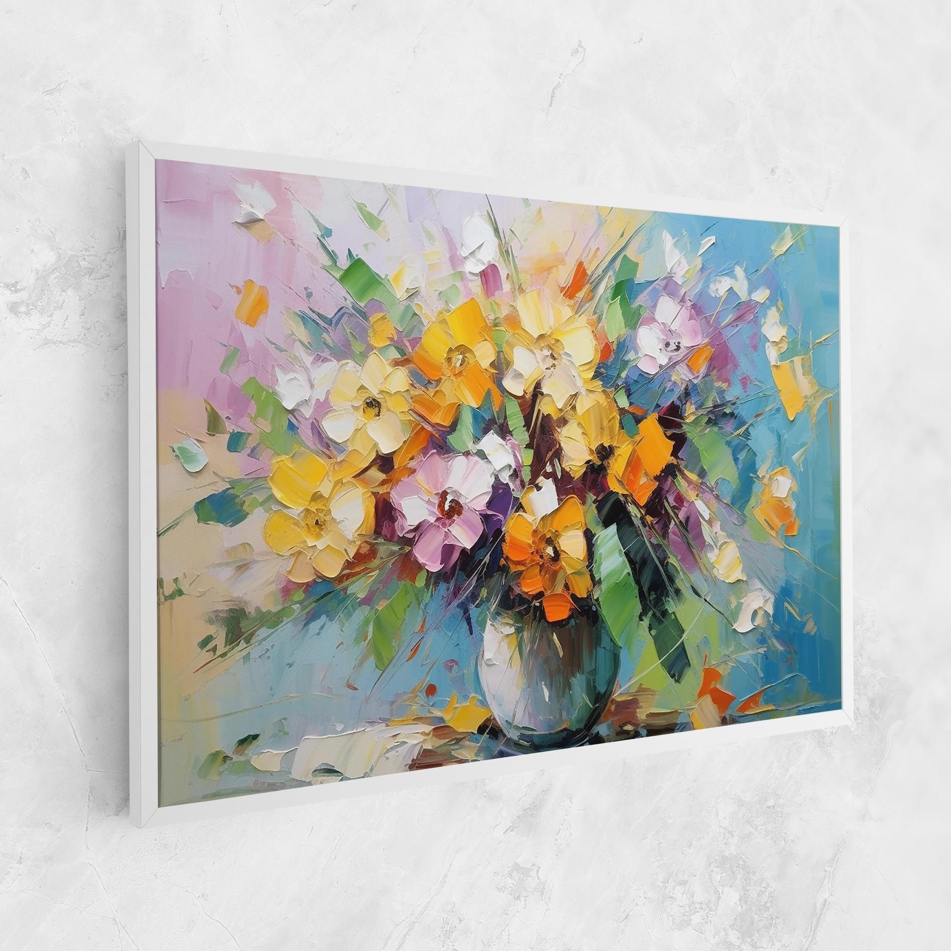 Colorfull Flowers Painting mockup 1
