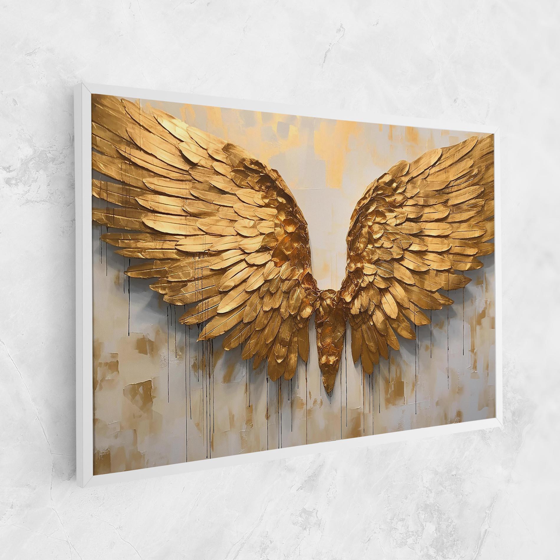Leinwandbild Golden Wings Art mockup 1