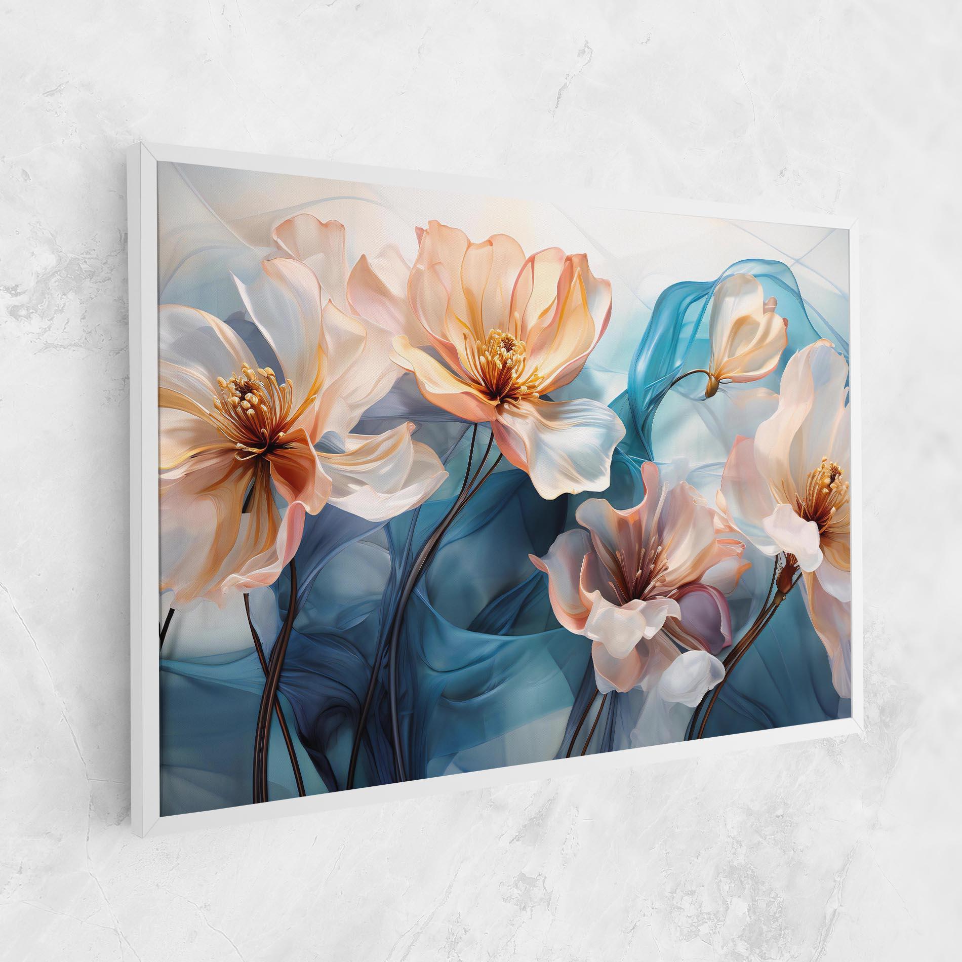 Leinwandbild Pink Flowers Floating mockup 1